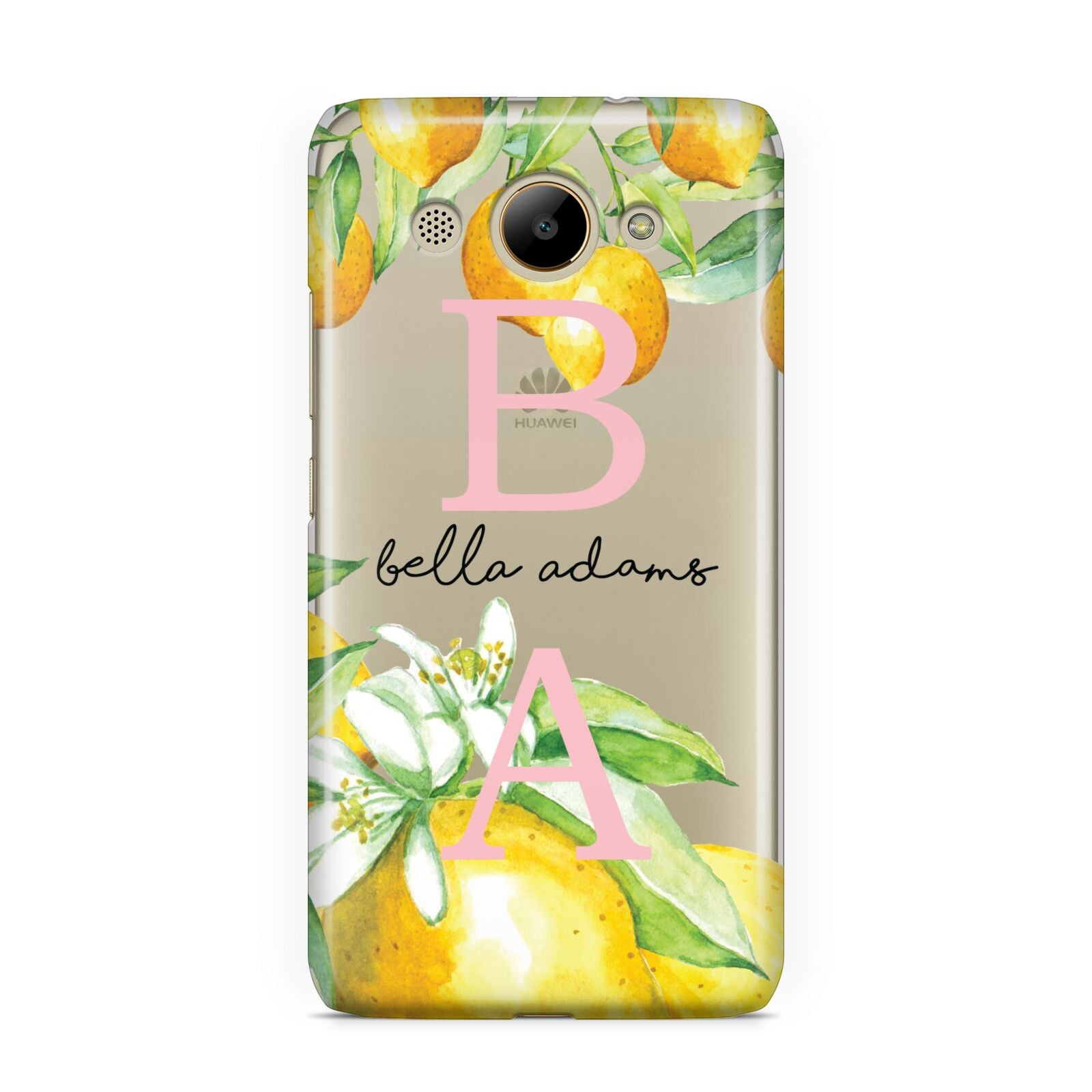 Personalised Initials Lemons Huawei Y3 2017