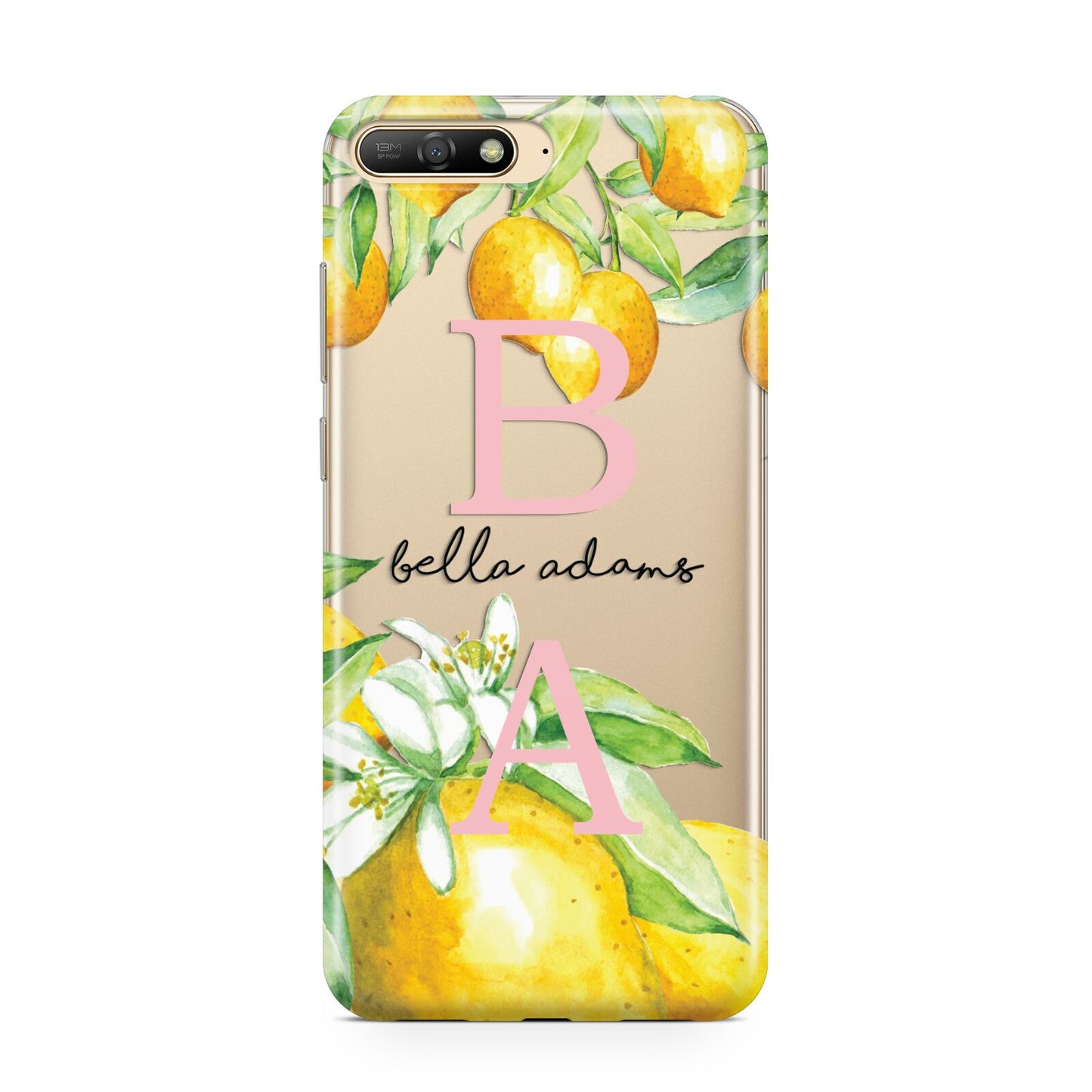 Personalised Initials Lemons Huawei Y6 2018