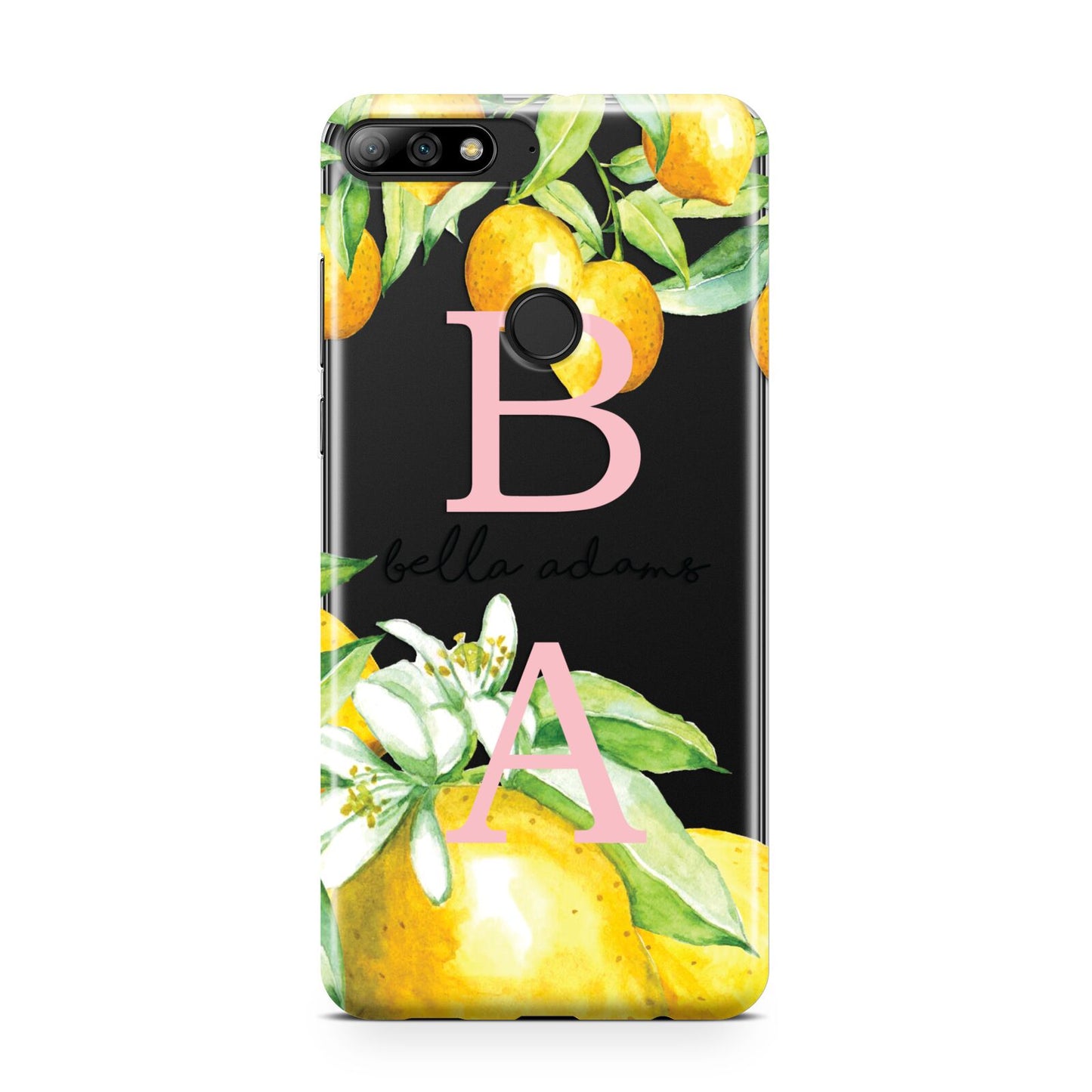 Personalised Initials Lemons Huawei Y7 2018