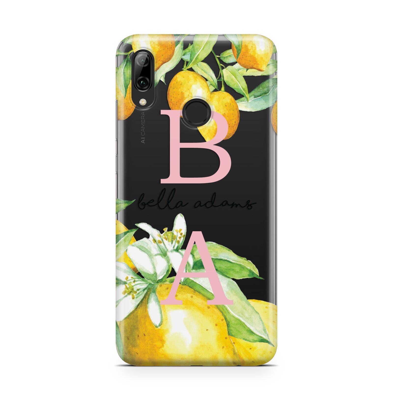 Personalised Initials Lemons Huawei Y7 2019