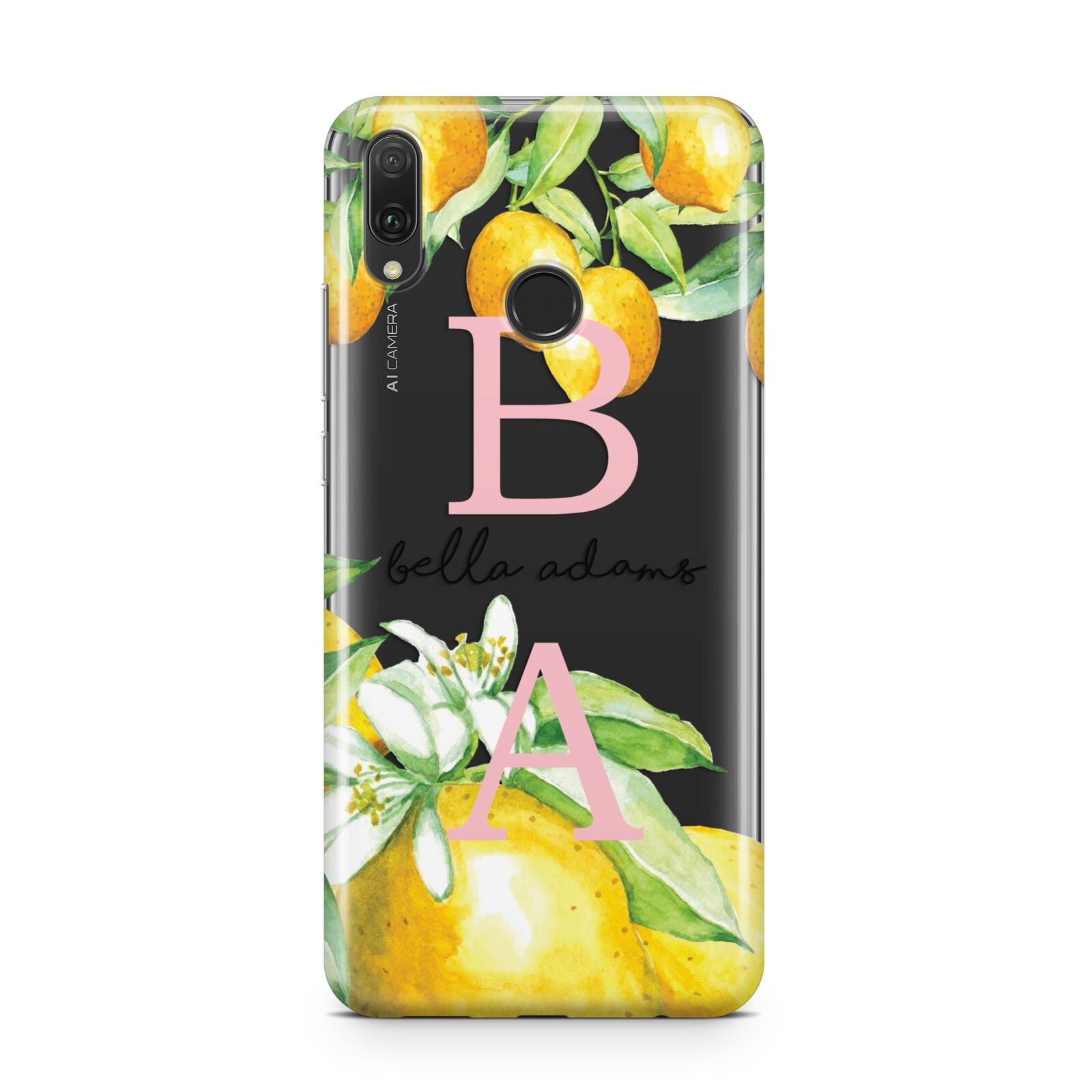 Personalised Initials Lemons Huawei Y9 2019