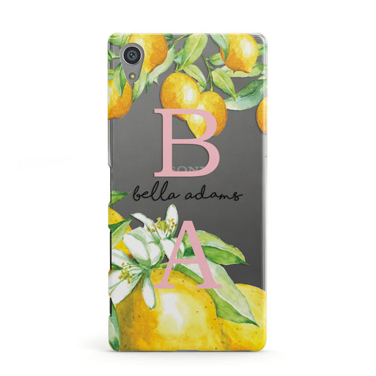 Personalised Initials Lemons Sony Xperia Case