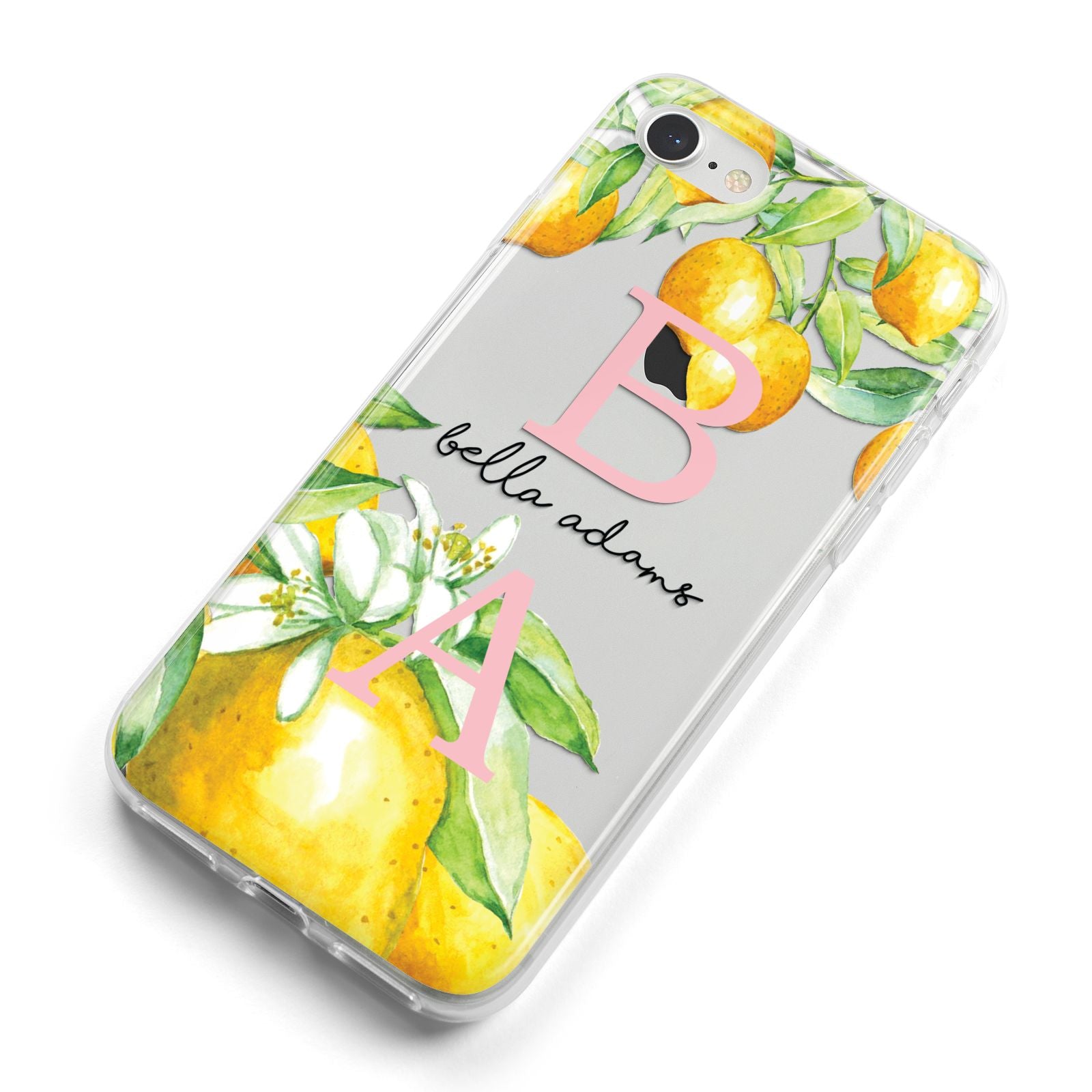 Personalised Initials Lemons iPhone 8 Bumper Case on Silver iPhone Alternative Image