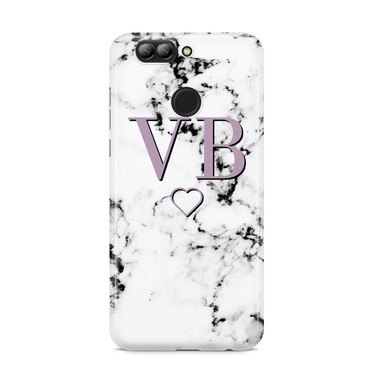 Personalised Initials Love Heart Marble Huawei Nova 2s Phone Case