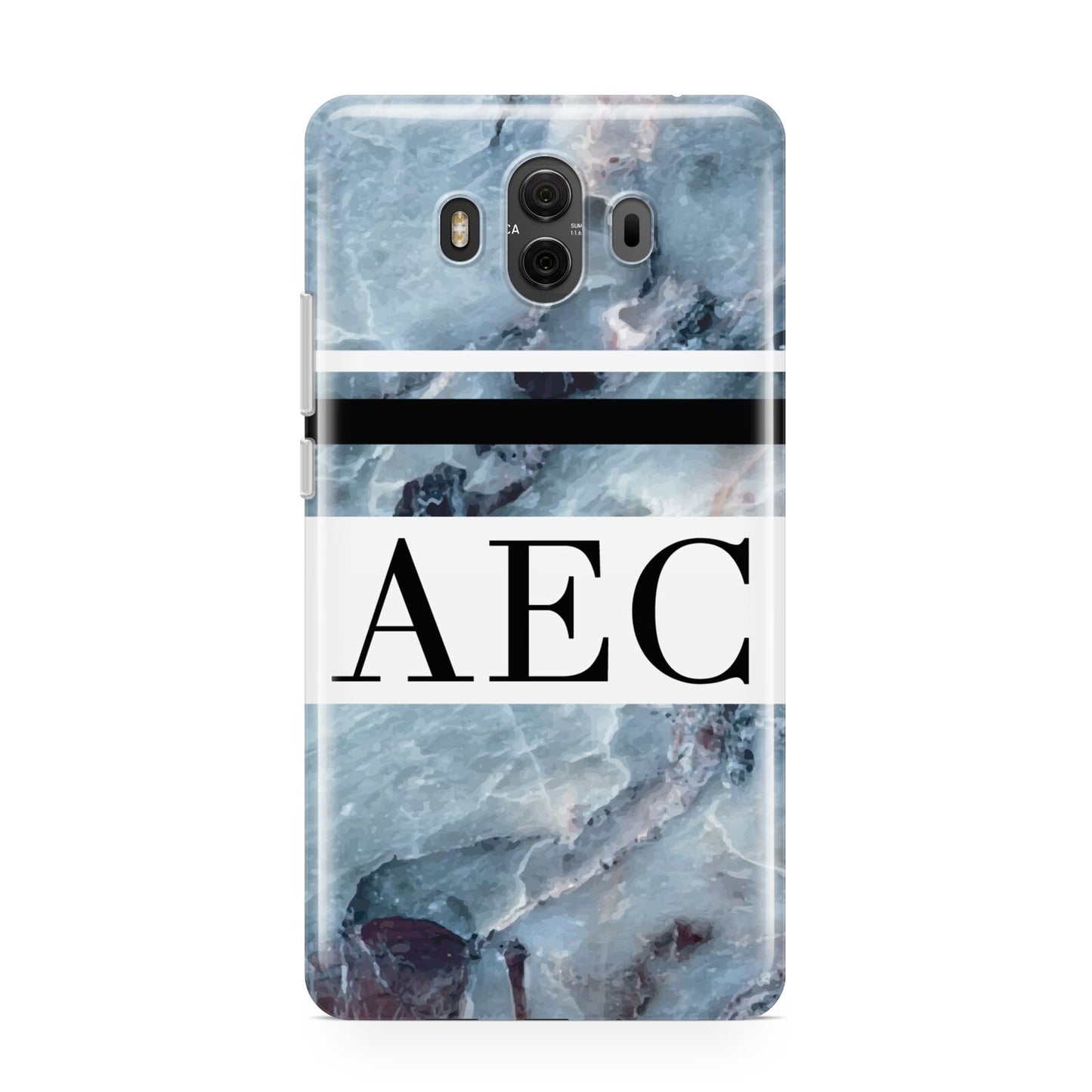 Personalised Initials Marble 9 Huawei Mate 10 Protective Phone Case