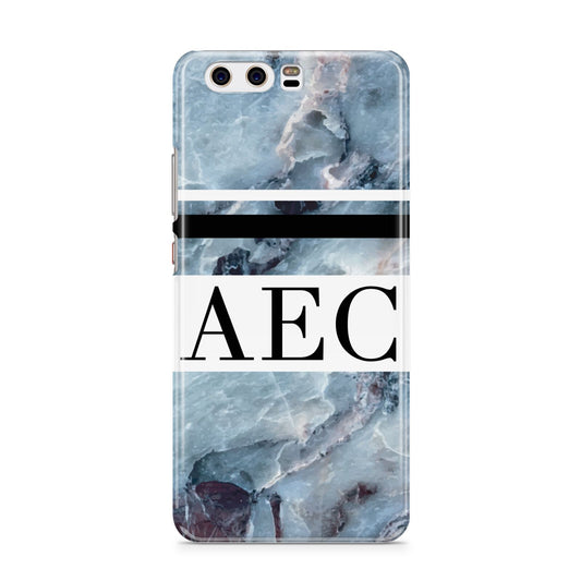 Personalised Initials Marble 9 Huawei P10 Phone Case