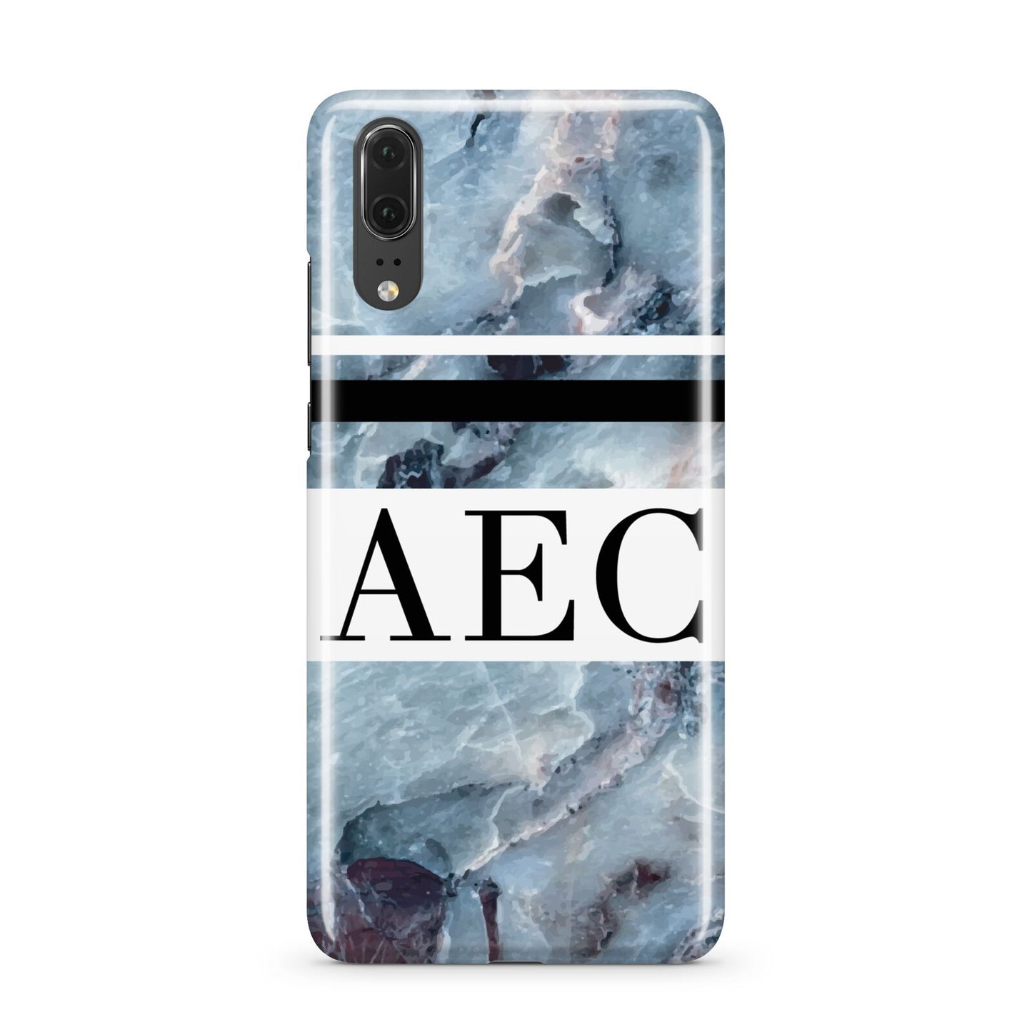 Personalised Initials Marble 9 Huawei P20 Phone Case