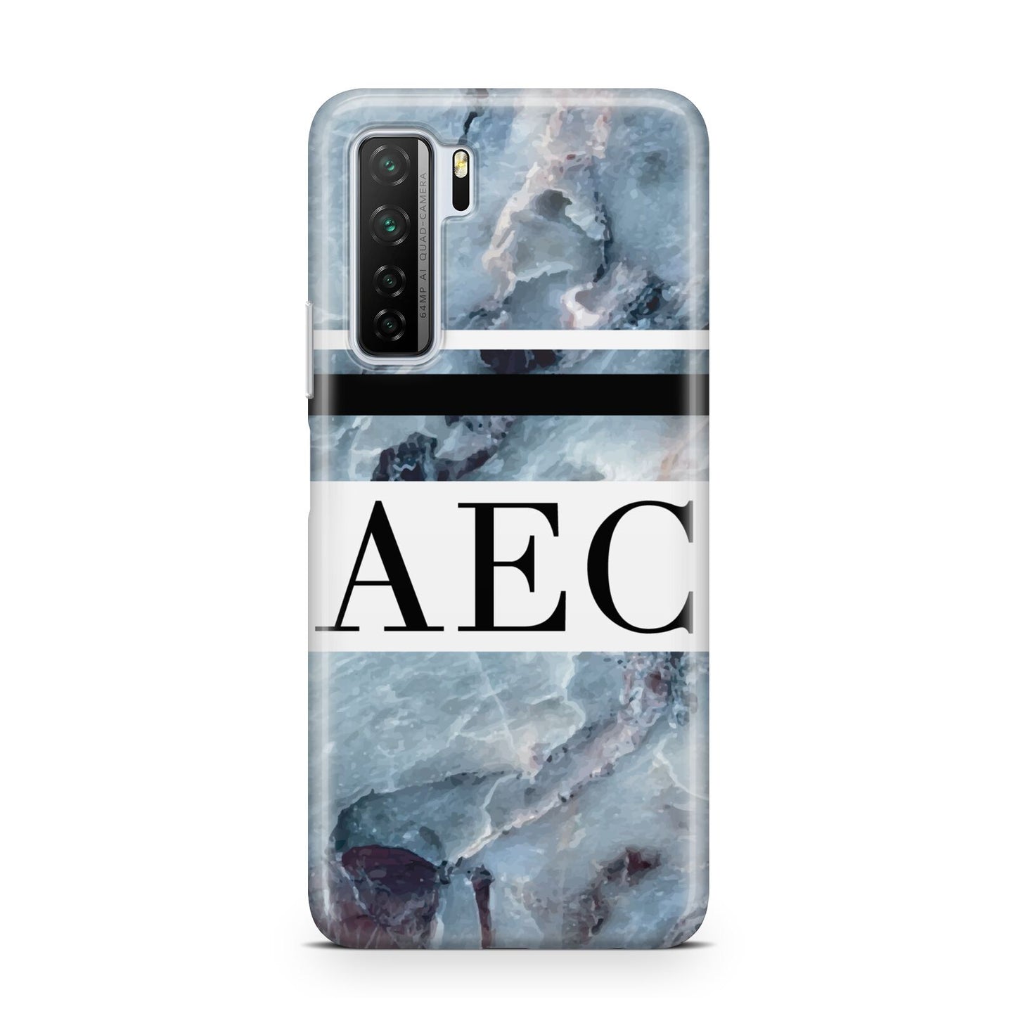 Personalised Initials Marble 9 Huawei P40 Lite 5G Phone Case