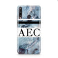 Personalised Initials Marble 9 Huawei P40 Lite E Phone Case