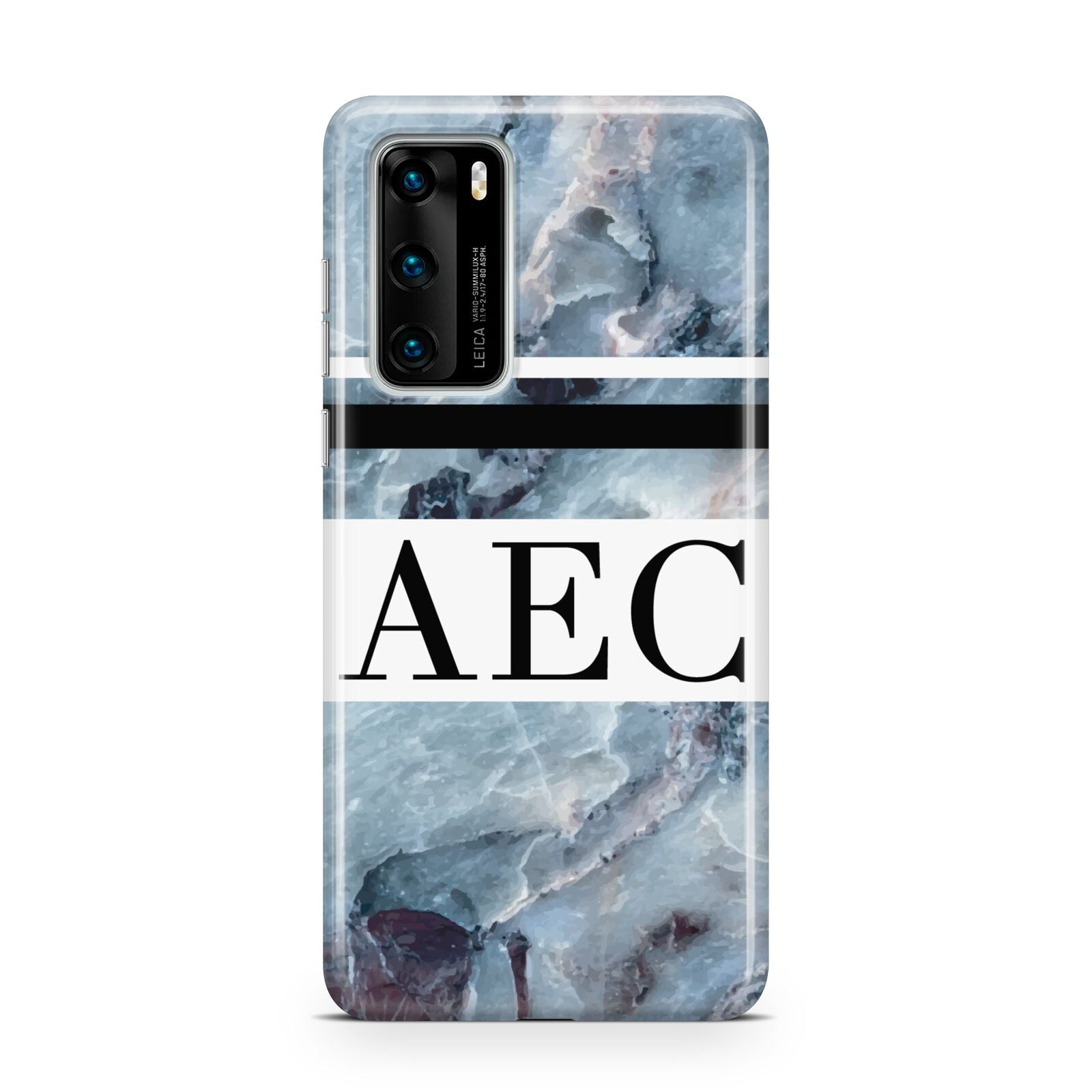 Personalised Initials Marble 9 Huawei P40 Phone Case