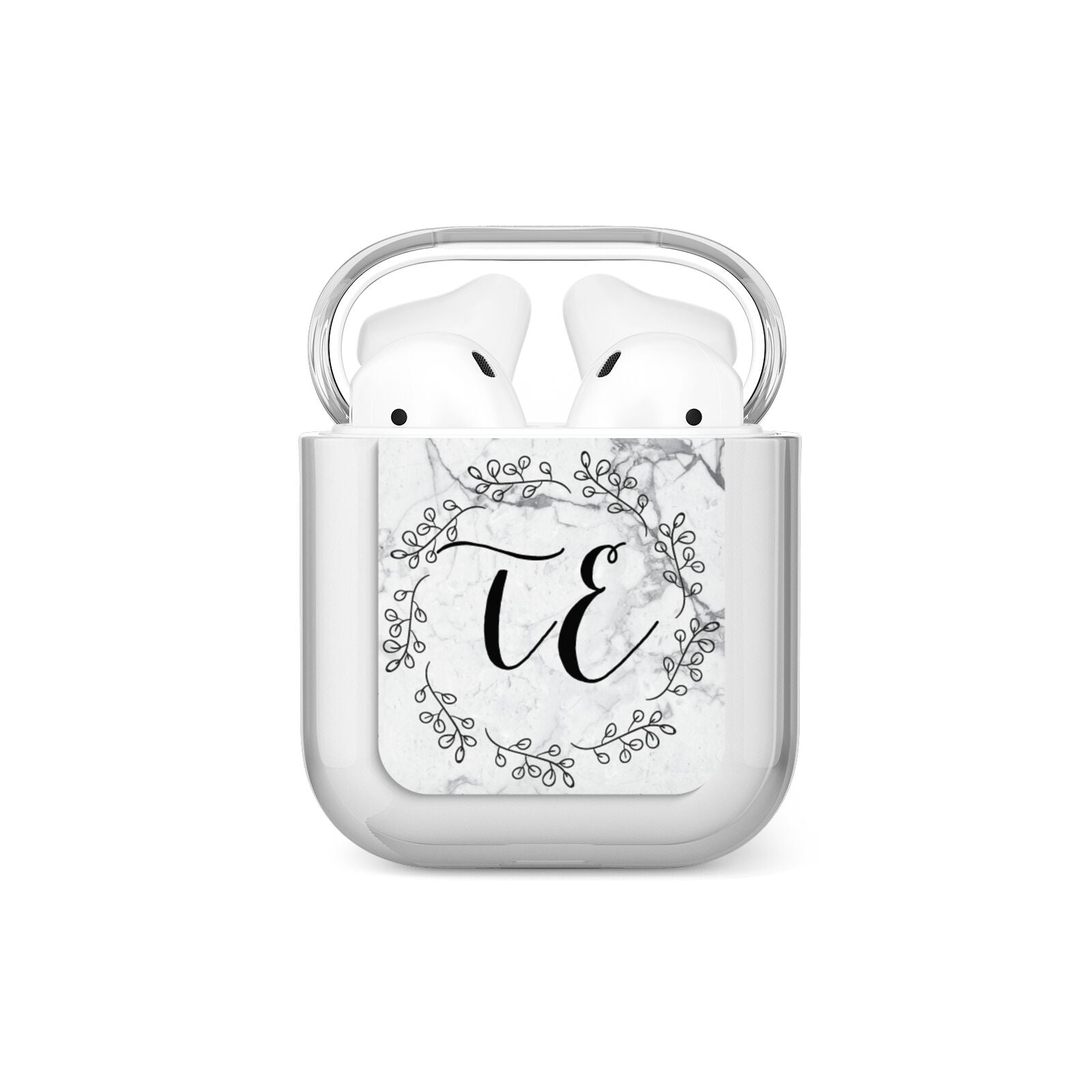 Personalised Initials Marble AirPods Case