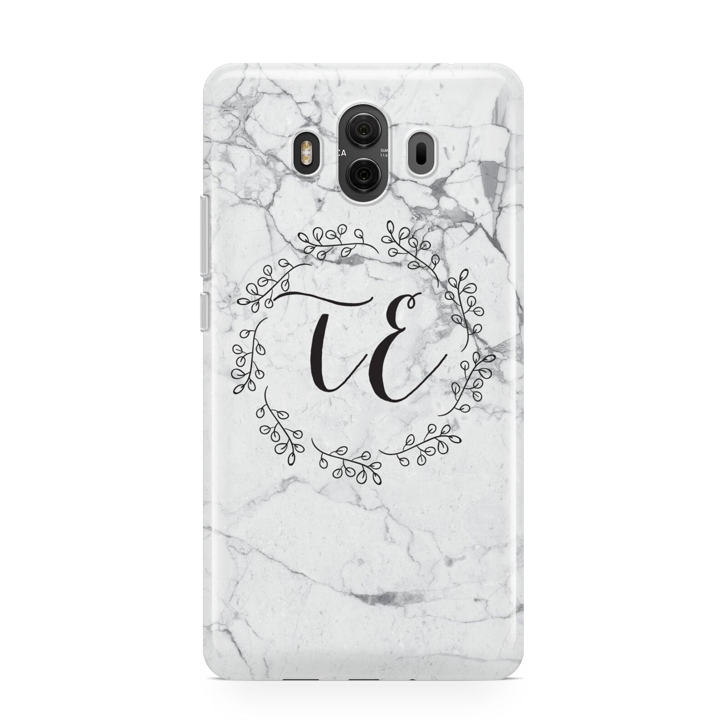 Personalised Initials Marble Huawei Mate 10 Protective Phone Case