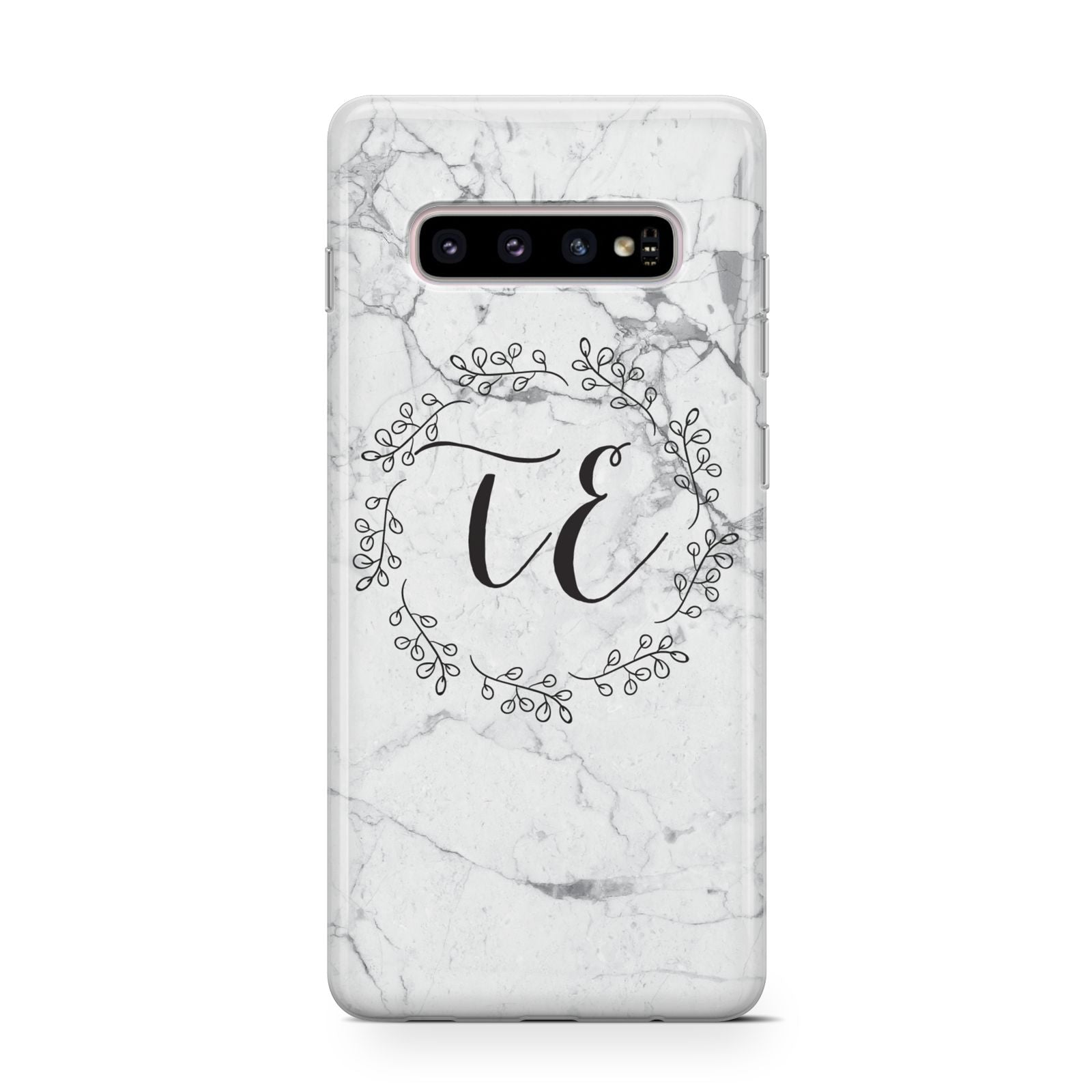 Personalised Initials Marble Samsung Galaxy S10 Case