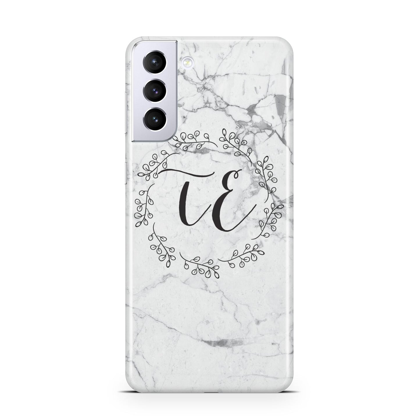 Personalised Initials Marble Samsung S21 Plus Phone Case