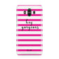 Personalised Initials Pink Striped Huawei Mate 10 Protective Phone Case