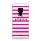 Personalised Initials Pink Striped Huawei Mate 20 Phone Case