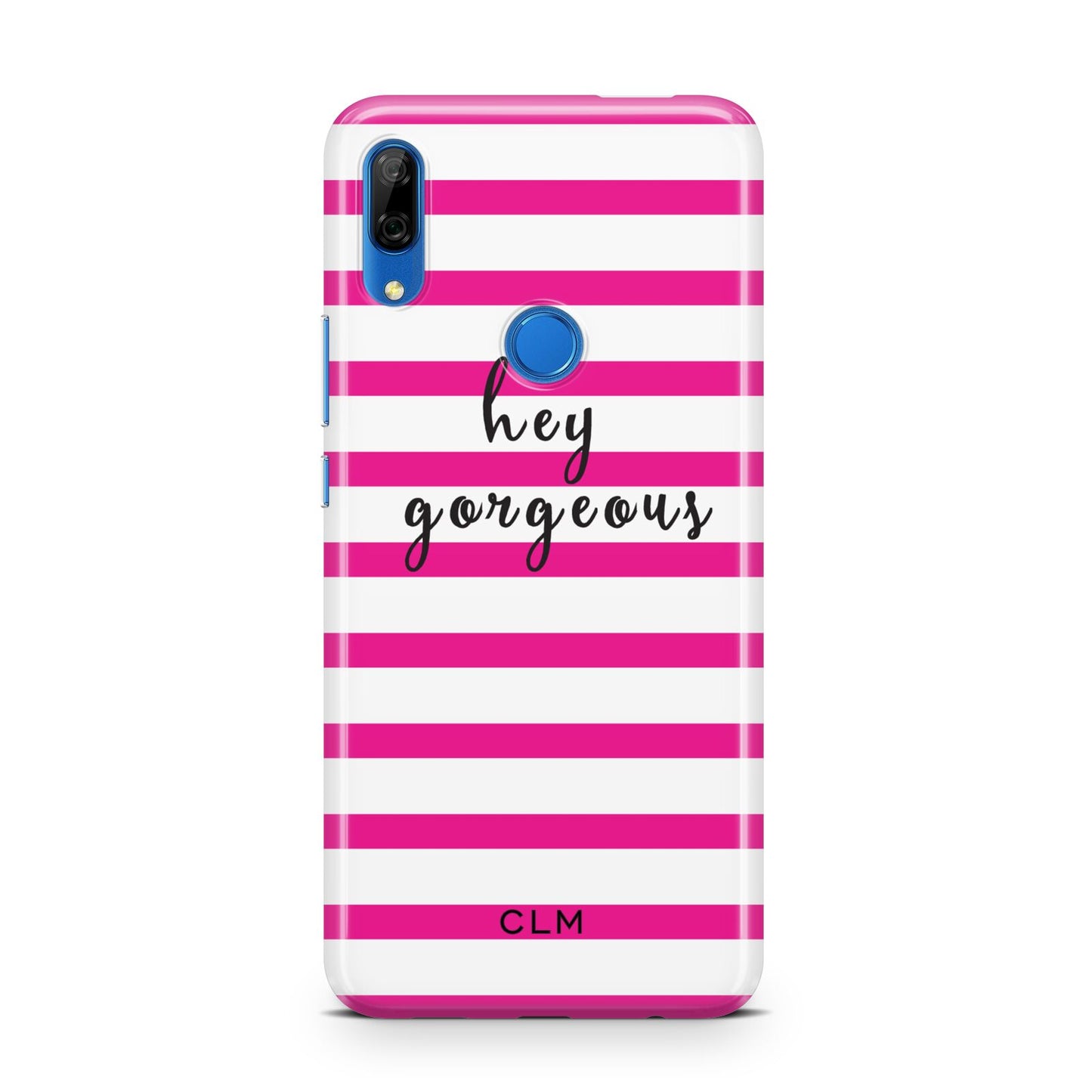 Personalised Initials Pink Striped Huawei P Smart Z