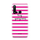 Personalised Initials Pink Striped Huawei P20 Lite 5G Phone Case
