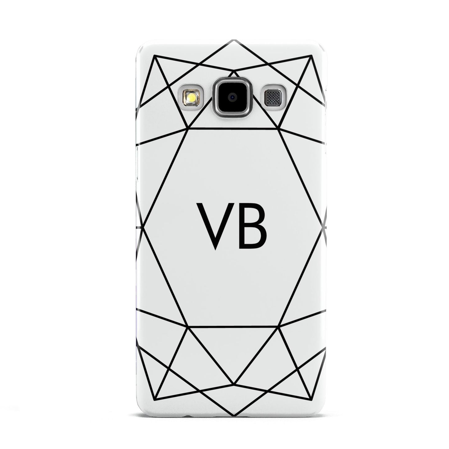 Personalised Initials White Geometric Samsung Galaxy A5 Case