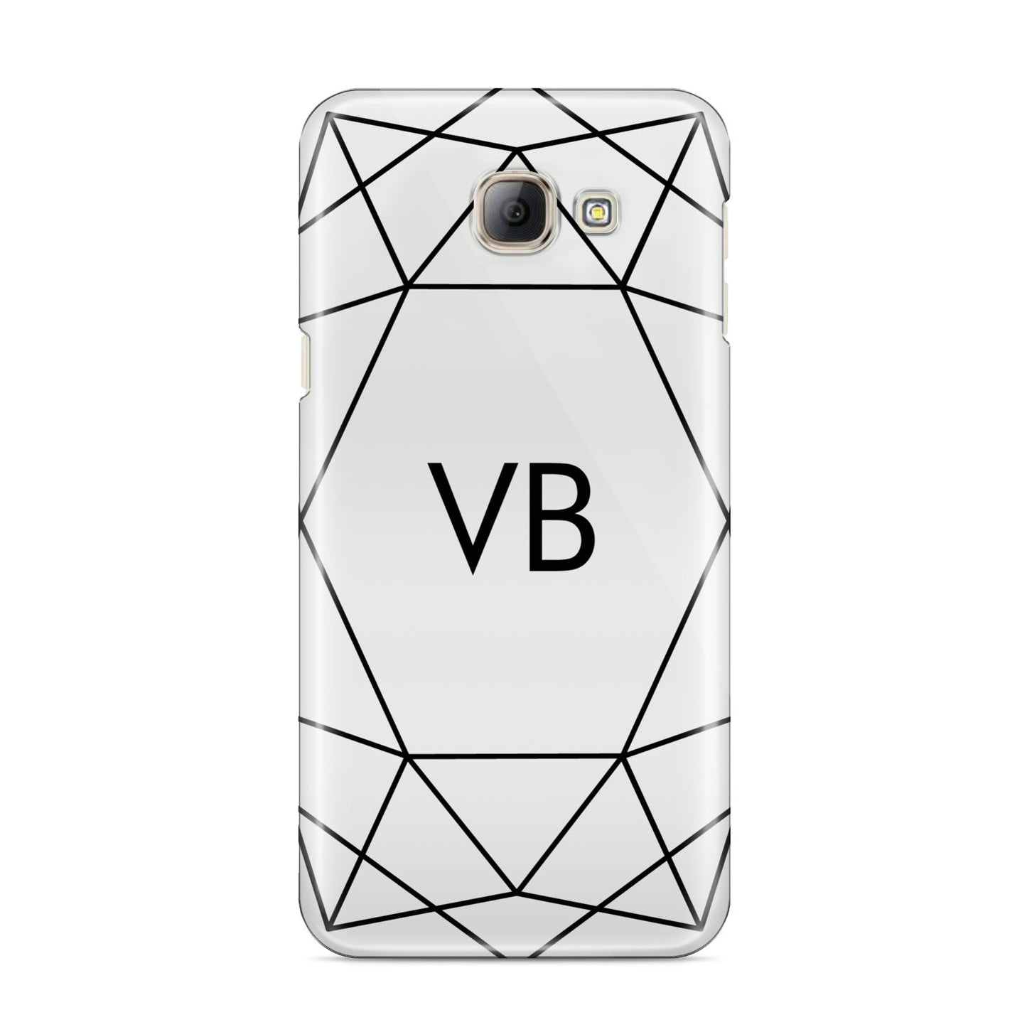 Personalised Initials White Geometric Samsung Galaxy A8 2016 Case