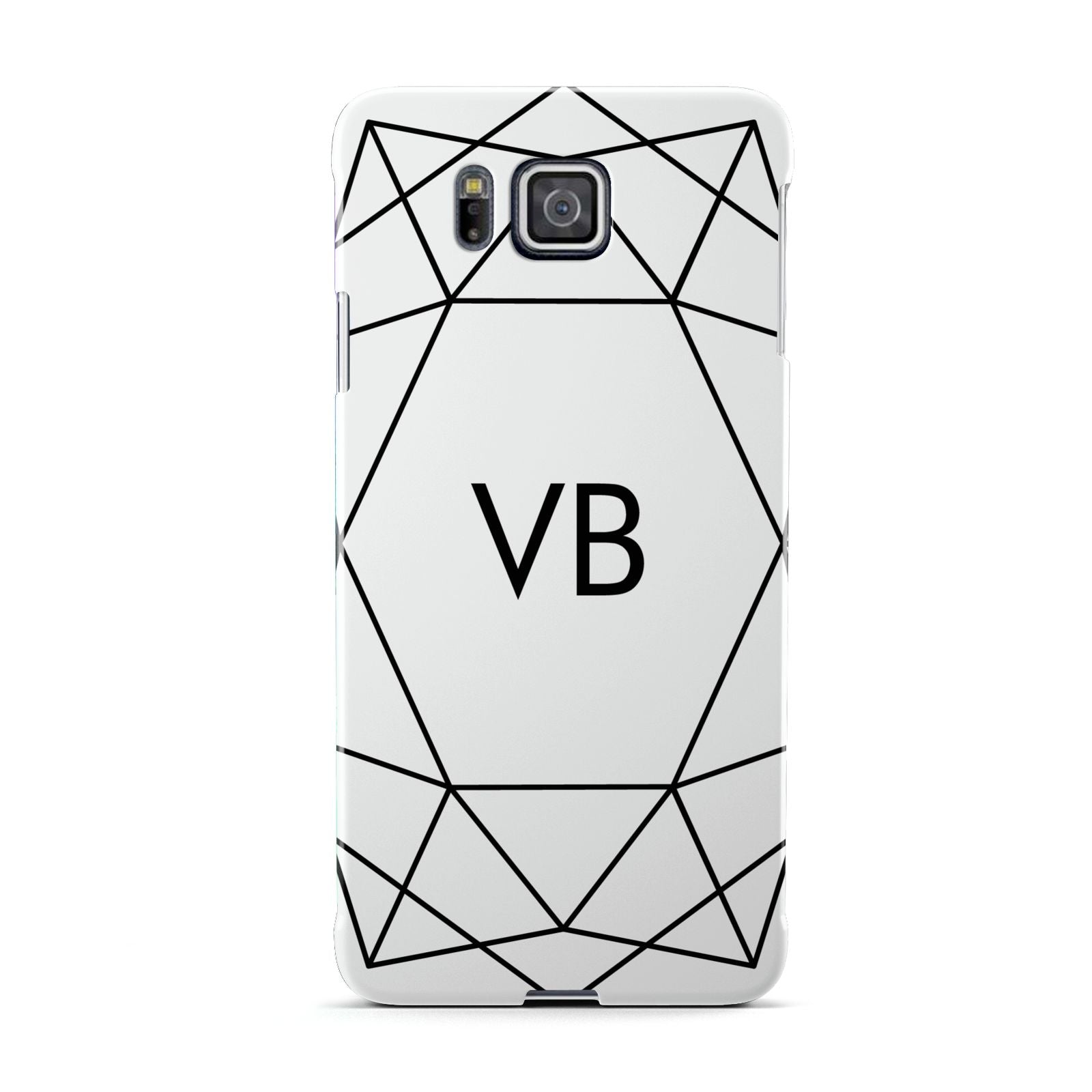 Personalised Initials White Geometric Samsung Galaxy Alpha Case