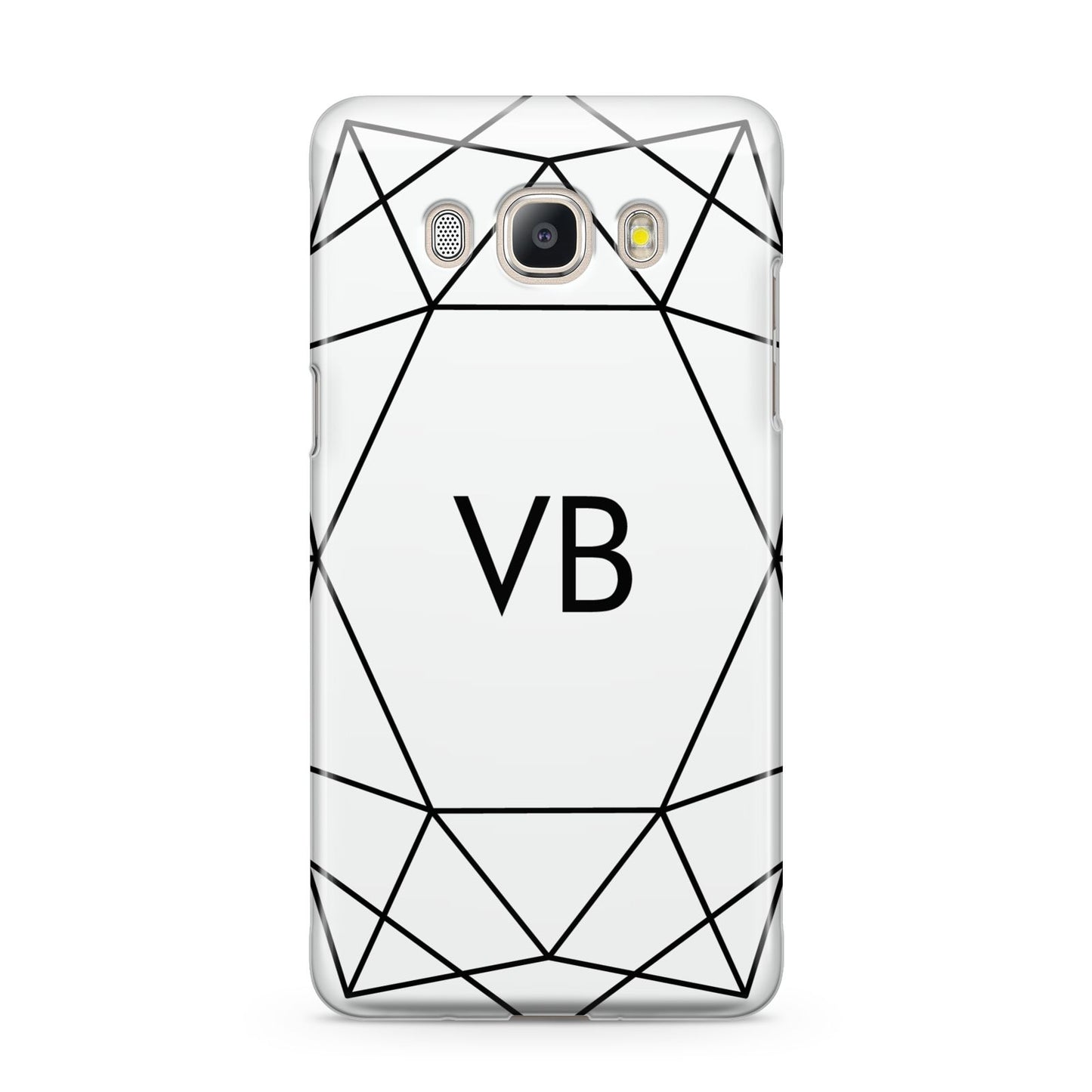 Personalised Initials White Geometric Samsung Galaxy J5 2016 Case