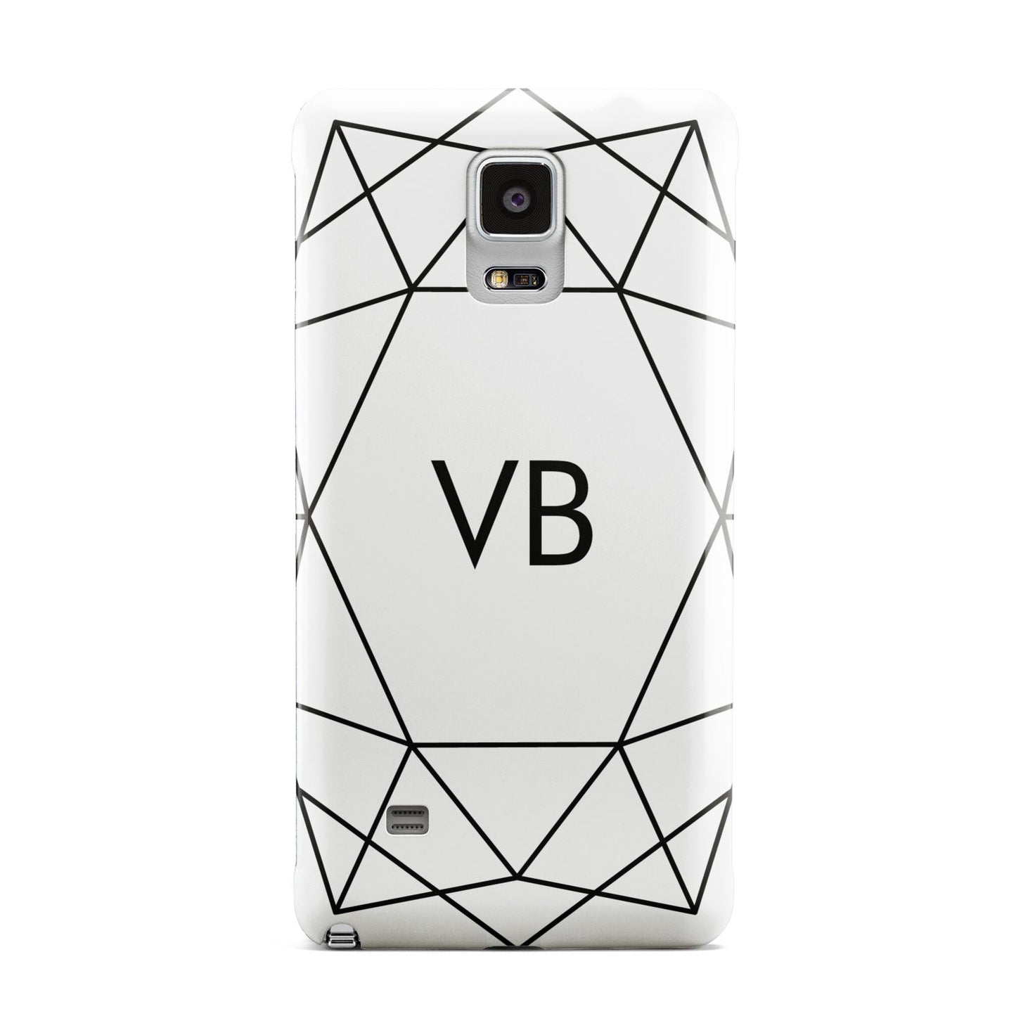 Personalised Initials White Geometric Samsung Galaxy Note 4 Case