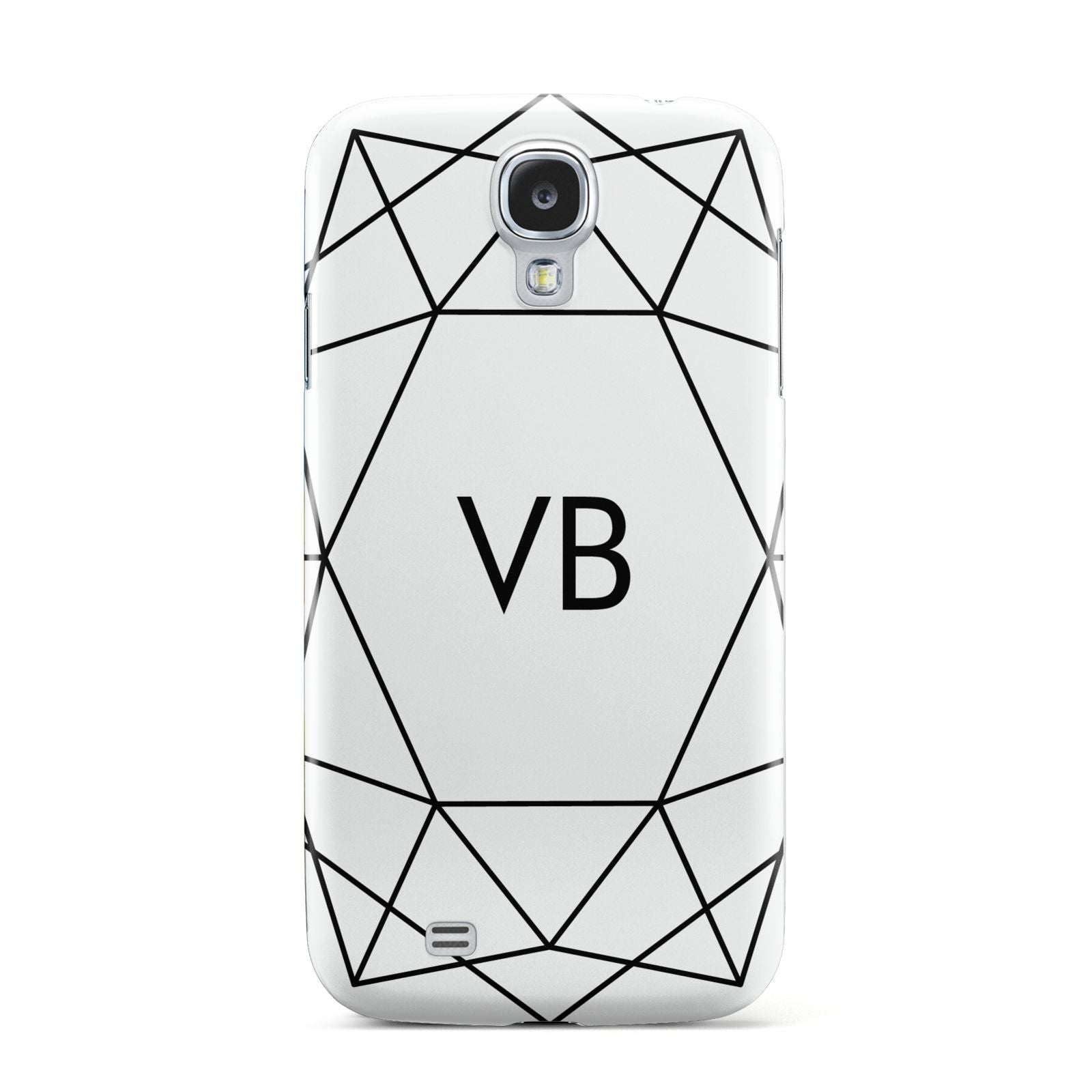 Personalised Initials White Geometric Samsung Galaxy S4 Case