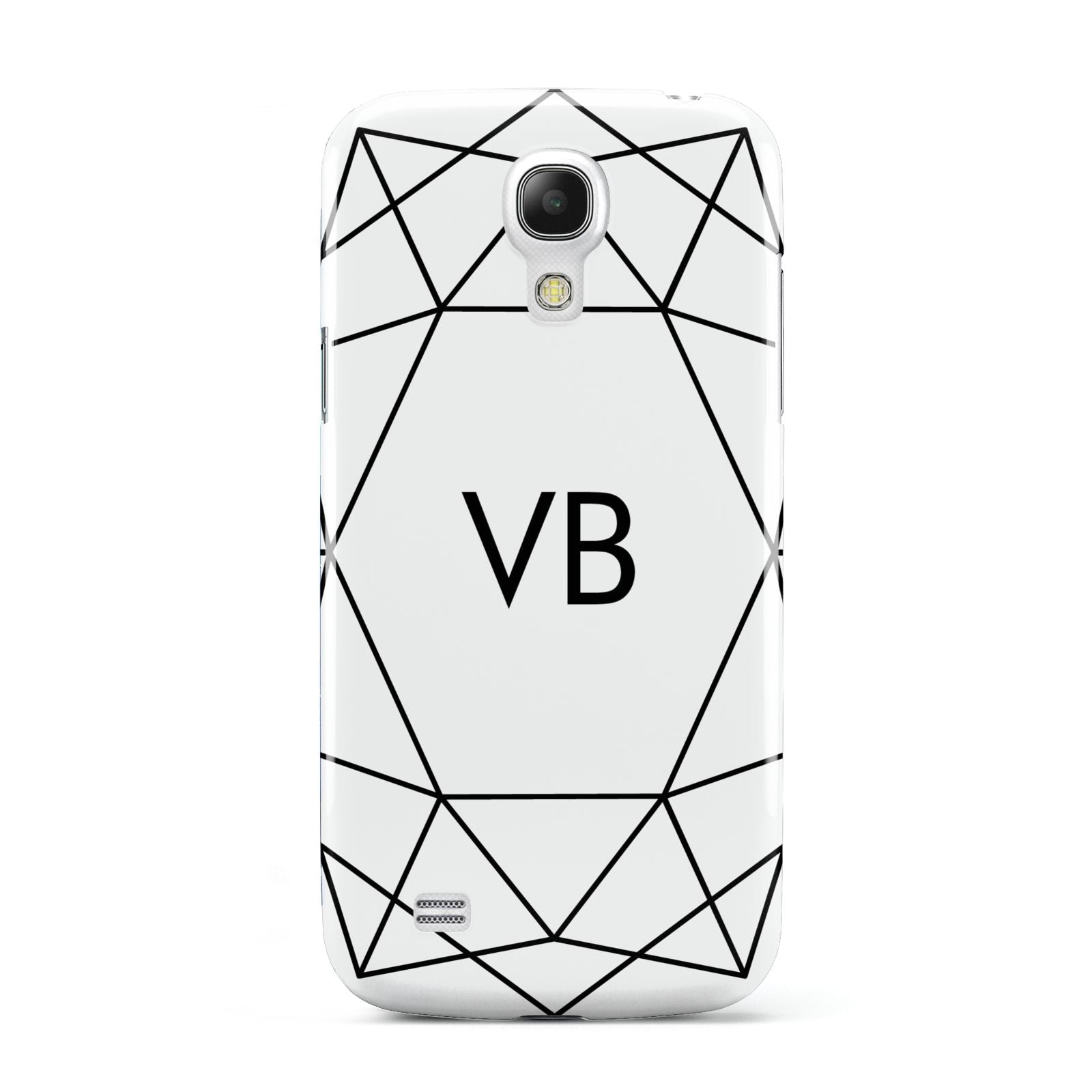 Personalised Initials White Geometric Samsung Galaxy S4 Mini Case