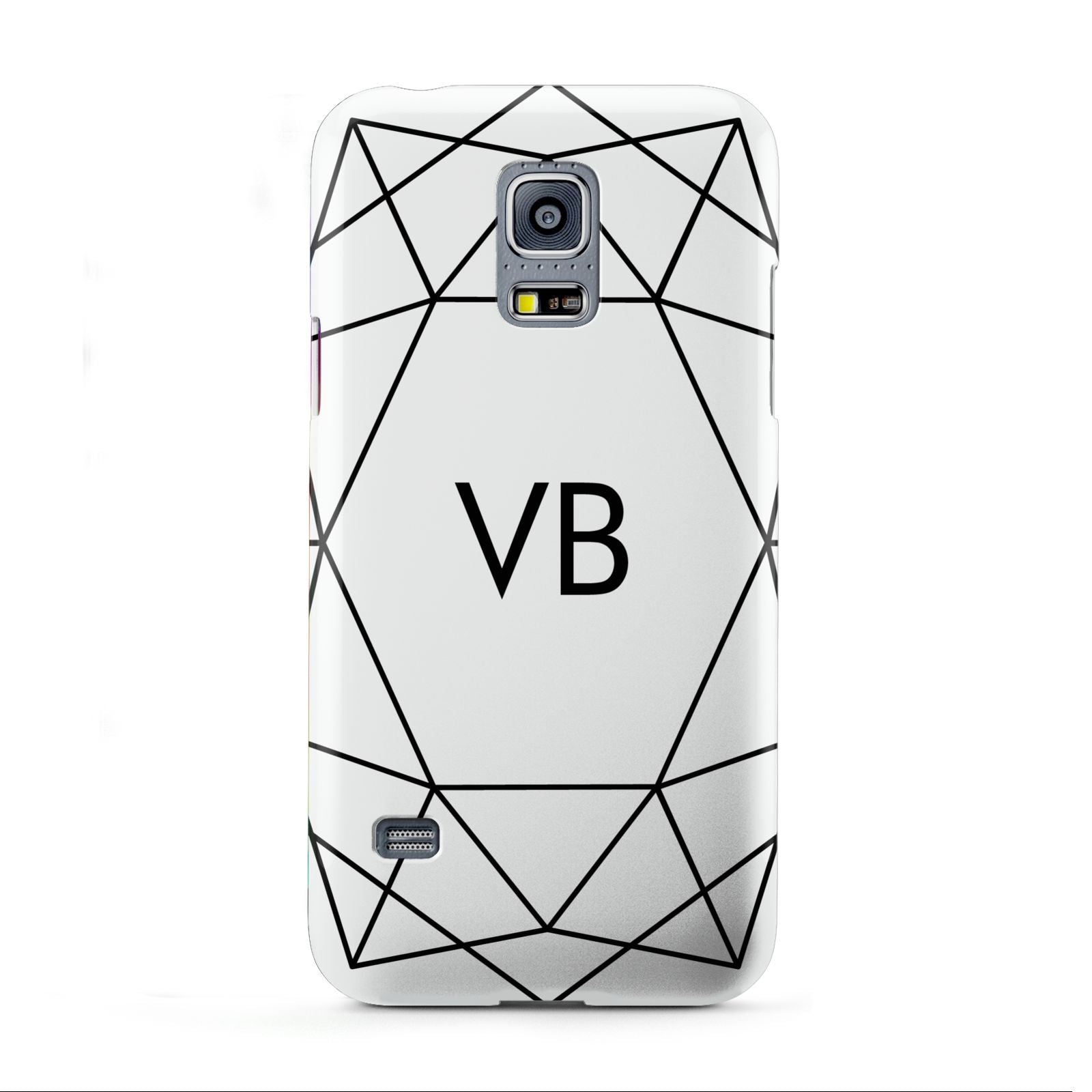 Personalised Initials White Geometric Samsung Galaxy S5 Mini Case