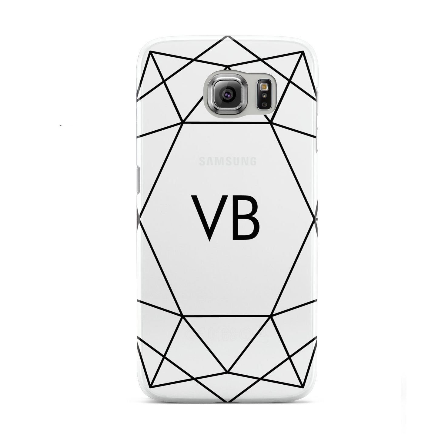 Personalised Initials White Geometric Samsung Galaxy S6 Case