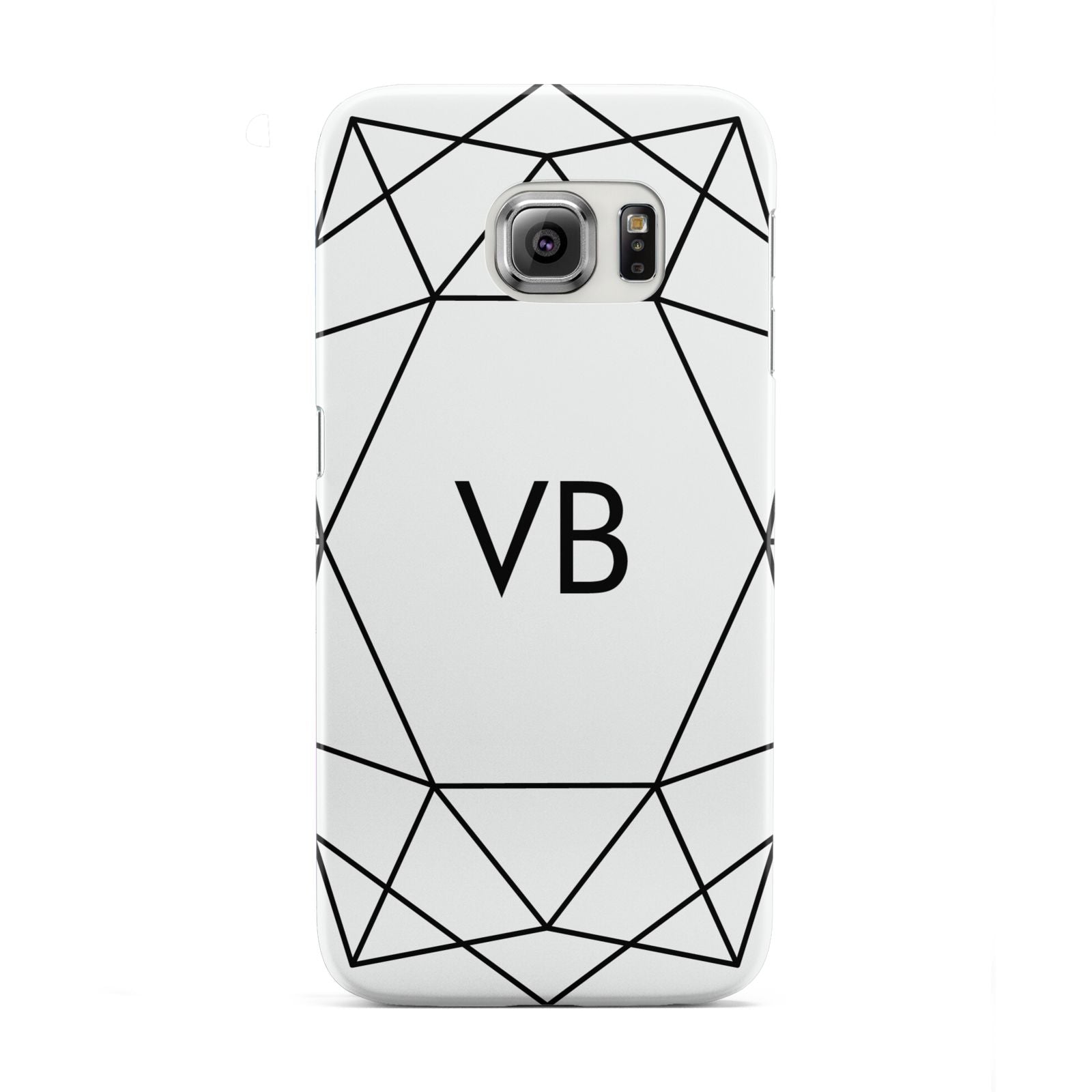 Personalised Initials White Geometric Samsung Galaxy S6 Edge Case