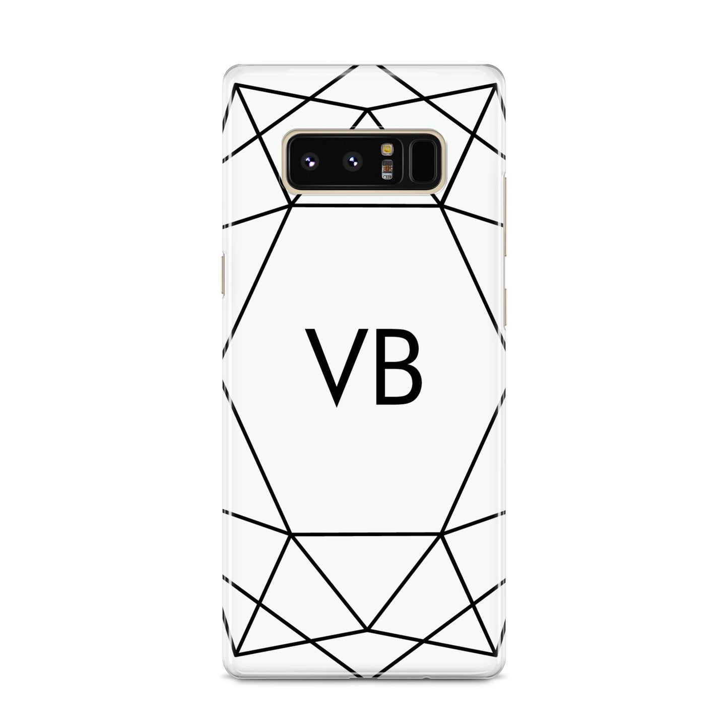 Personalised Initials White Geometric Samsung Galaxy S8 Case