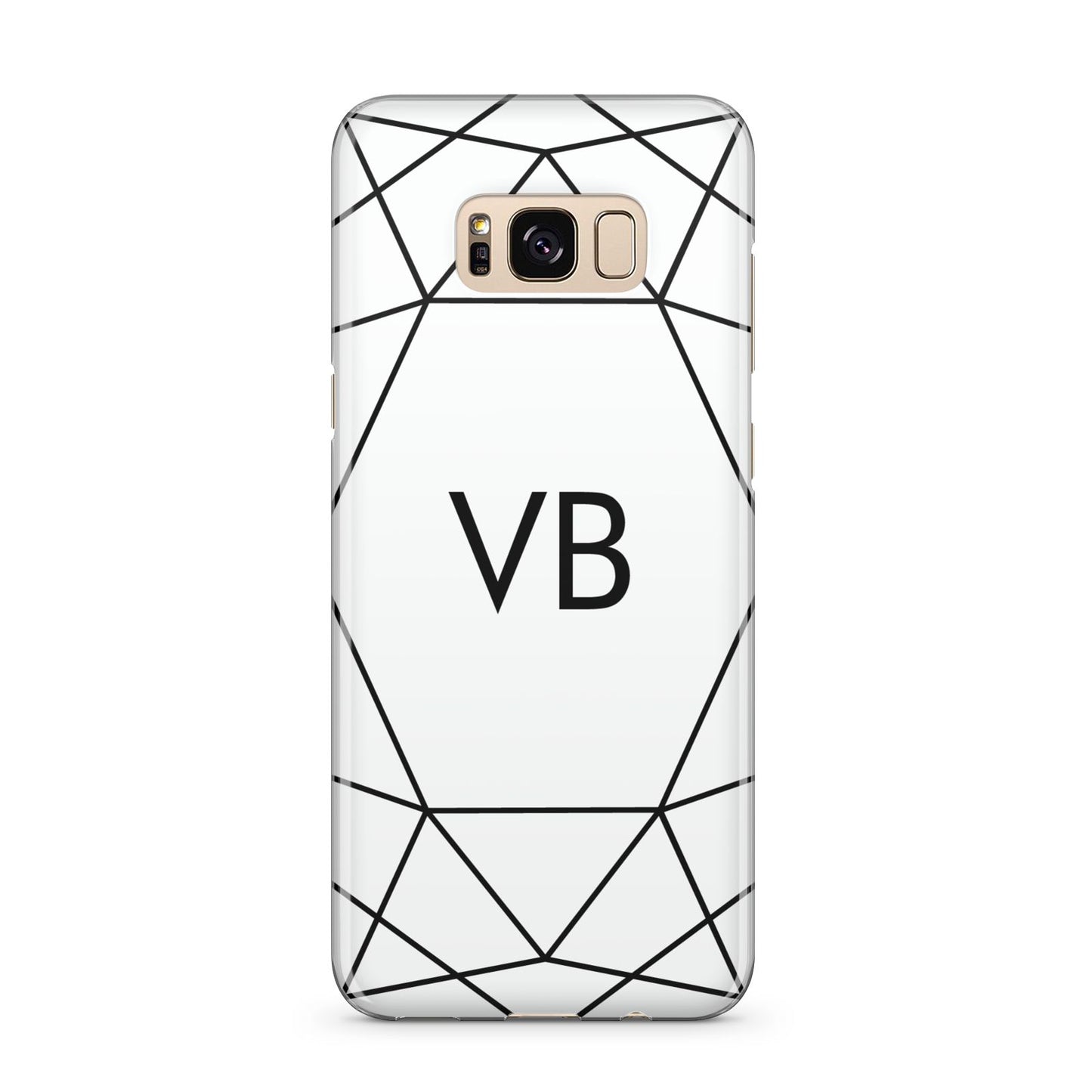 Personalised Initials White Geometric Samsung Galaxy S8 Plus Case