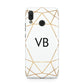 Personalised Initials White Gold Geometric Huawei Nova 3 Phone Case