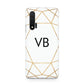 Personalised Initials White Gold Geometric Huawei Nova 6 Phone Case