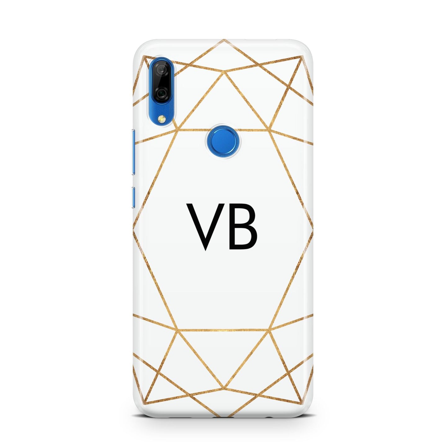 Personalised Initials White Gold Geometric Huawei P Smart Z