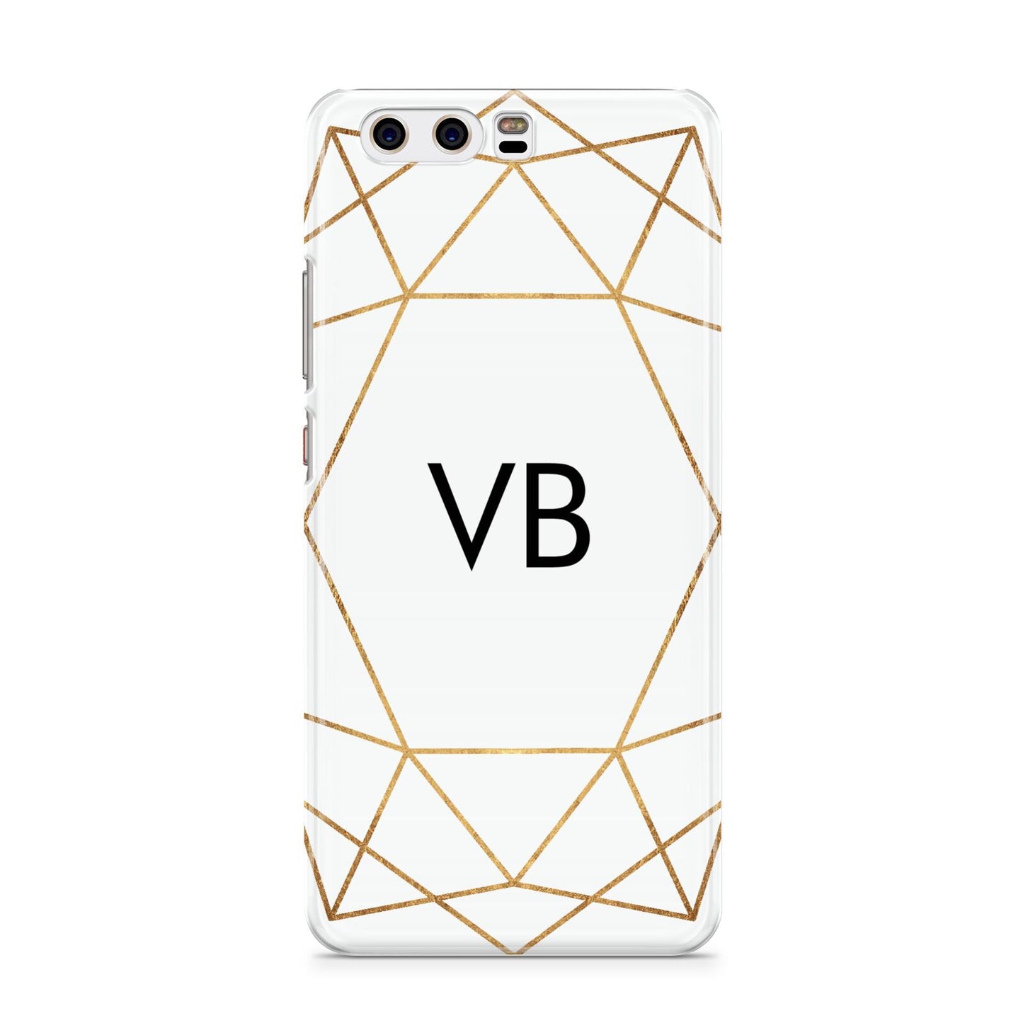 Personalised Initials White Gold Geometric Huawei P10 Phone Case