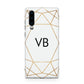 Personalised Initials White Gold Geometric Huawei P30 Phone Case