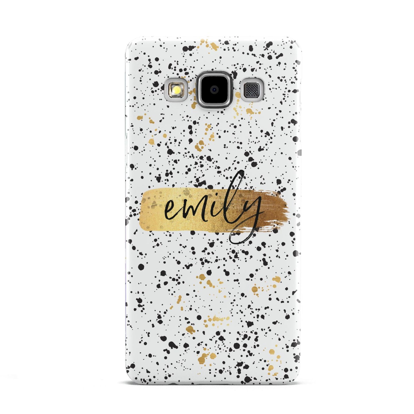 Personalised Ink Splatter Gold Samsung Galaxy A5 Case