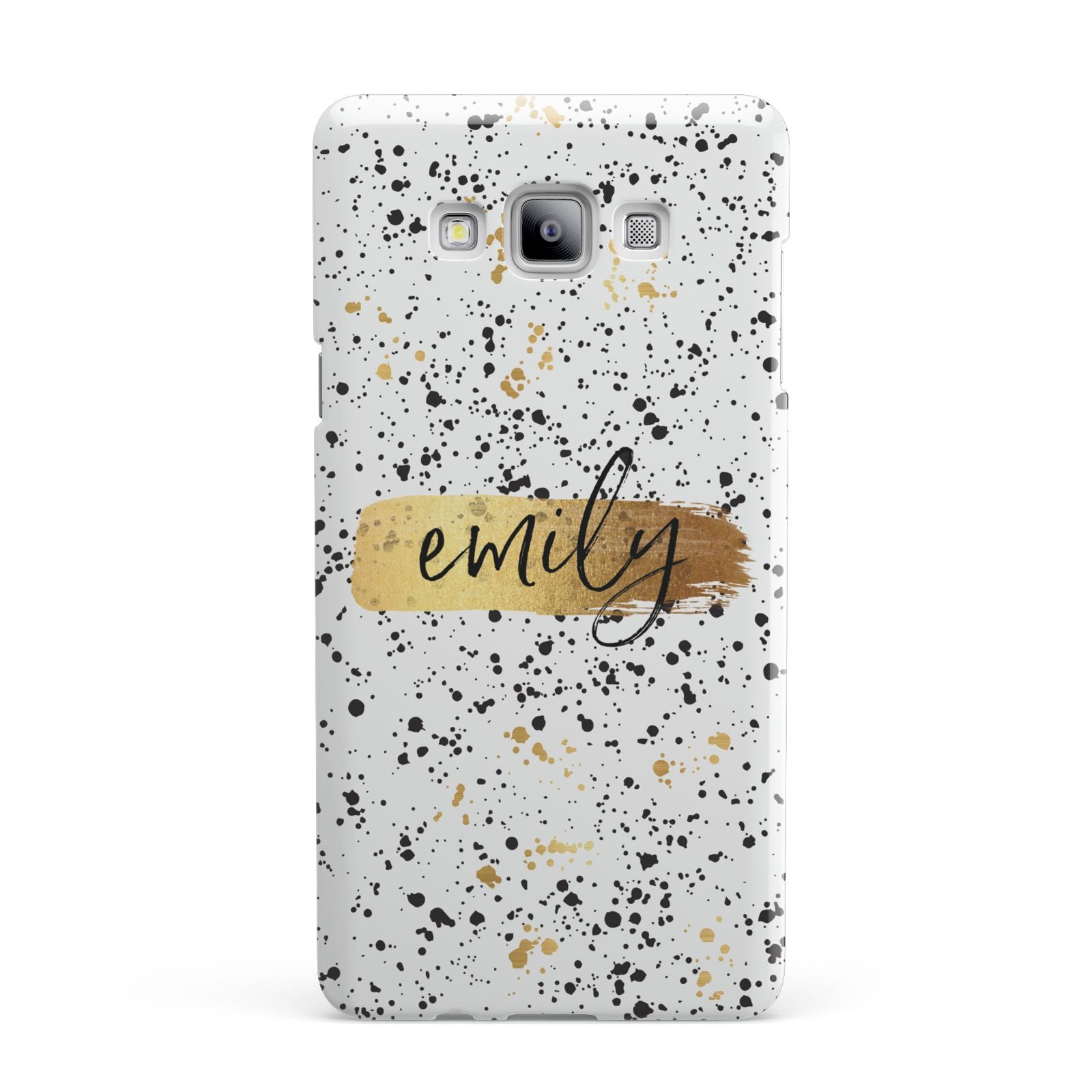 Personalised Ink Splatter Gold Samsung Galaxy A7 2015 Case