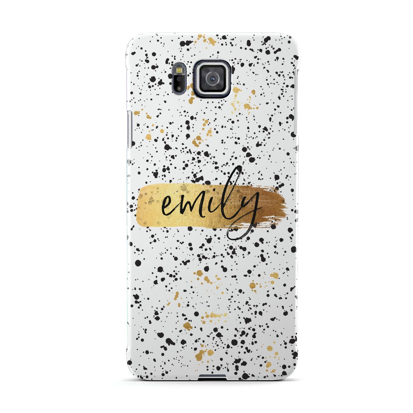 Personalised Ink Splatter Gold Samsung Galaxy Alpha Case