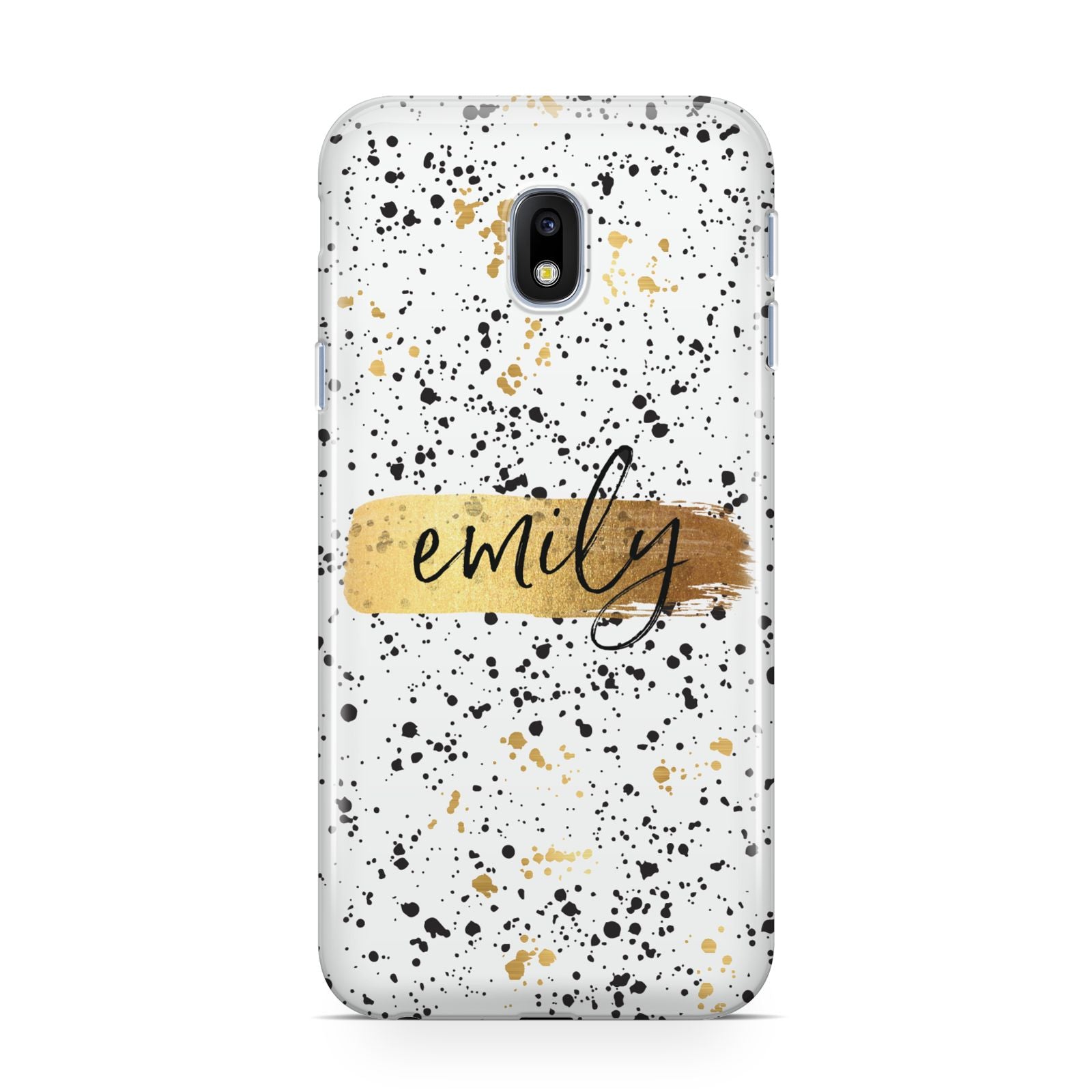 Personalised Ink Splatter Gold Samsung Galaxy J3 2017 Case