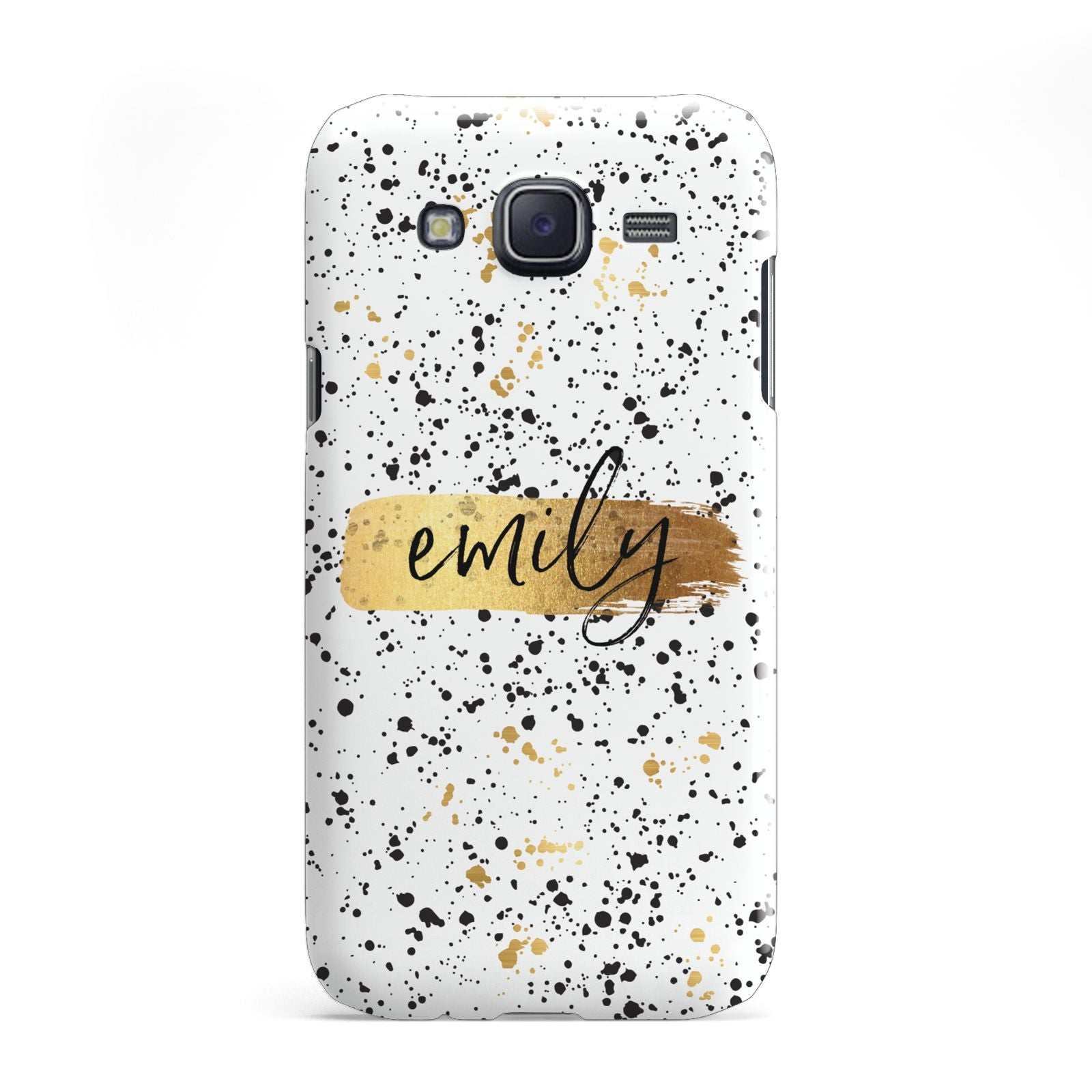 Personalised Ink Splatter Gold Samsung Galaxy J5 Case