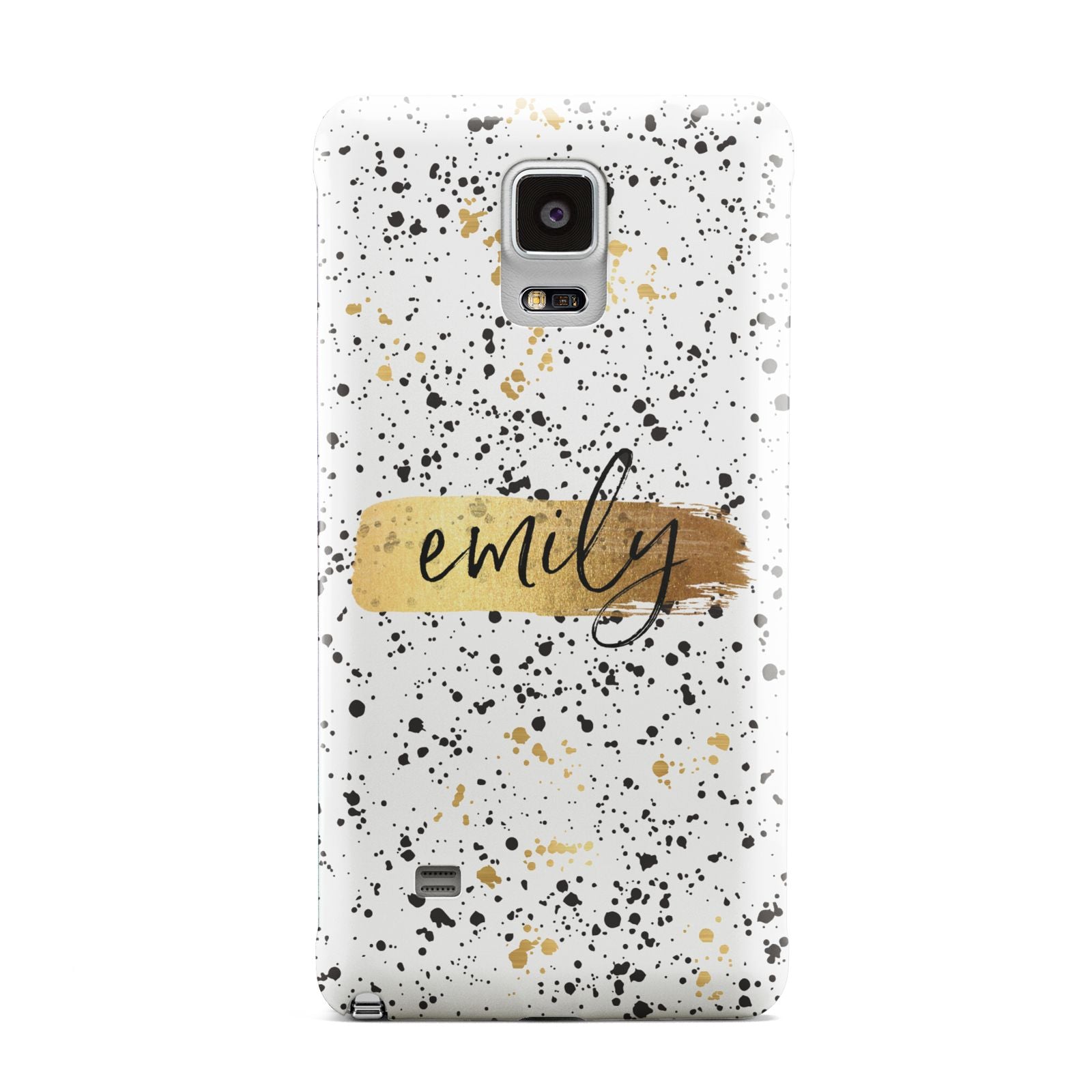 Personalised Ink Splatter Gold Samsung Galaxy Note 4 Case