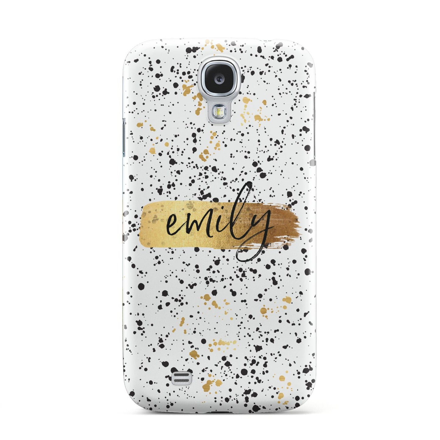 Personalised Ink Splatter Gold Samsung Galaxy S4 Case