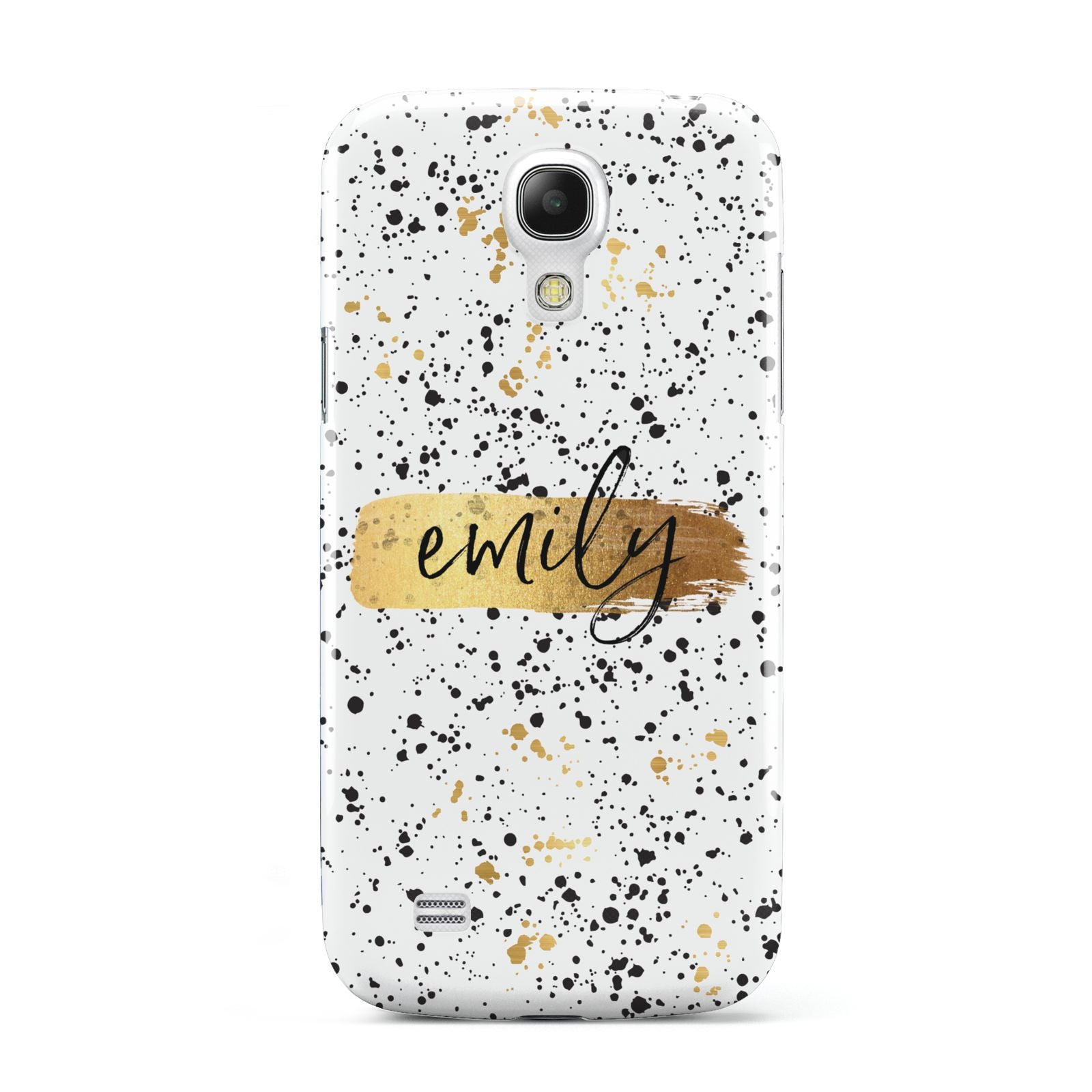 Personalised Ink Splatter Gold Samsung Galaxy S4 Mini Case