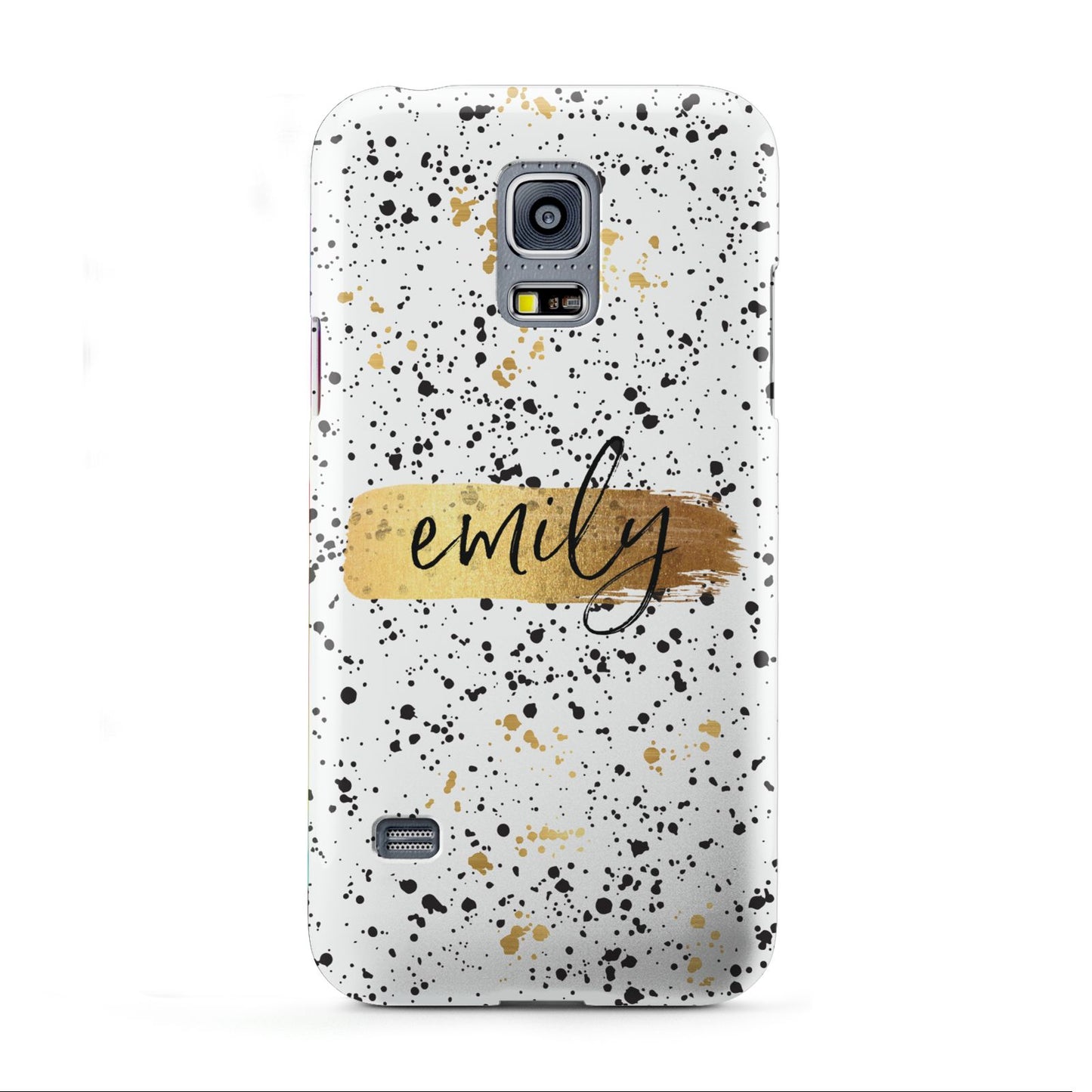 Personalised Ink Splatter Gold Samsung Galaxy S5 Mini Case