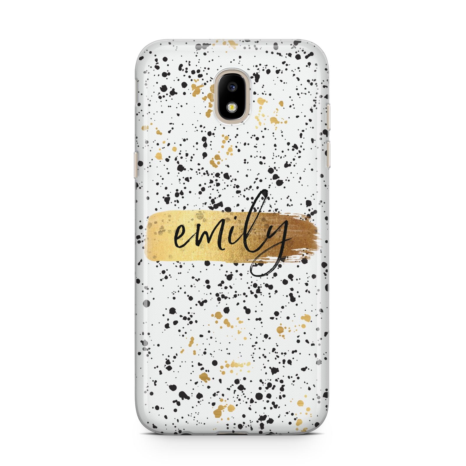 Personalised Ink Splatter Gold Samsung J5 2017 Case