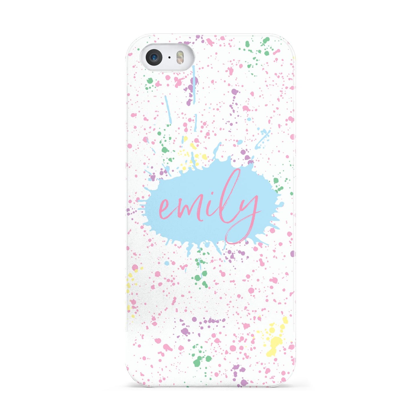 Personalised Ink Splatter Mulitcoloured Apple iPhone 5 Case